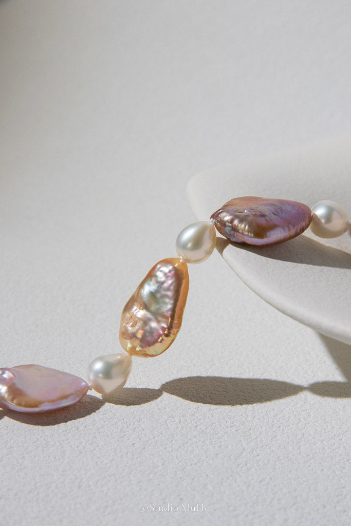 A Little Dream — Multicolour Freshwater Pearl Drop Bracelet