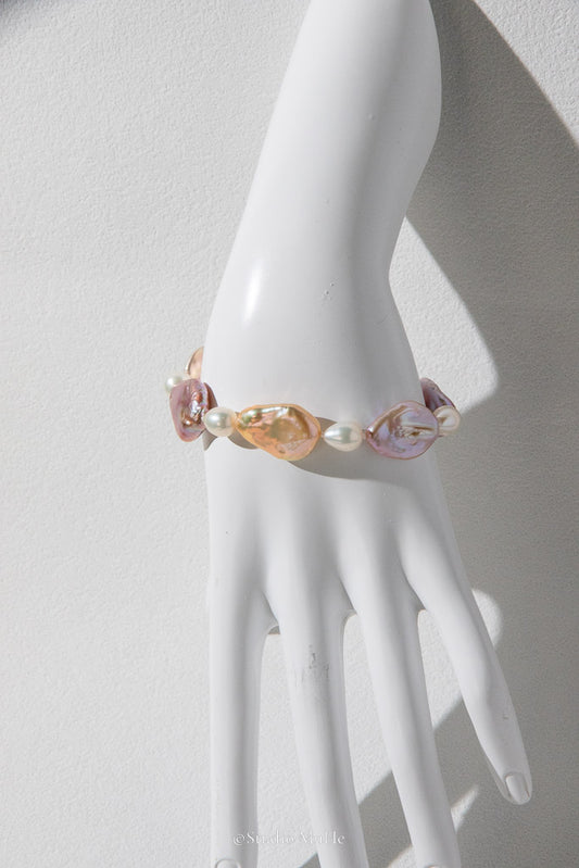 A Little Dream — Multicolour Freshwater Pearl Drop Bracelet