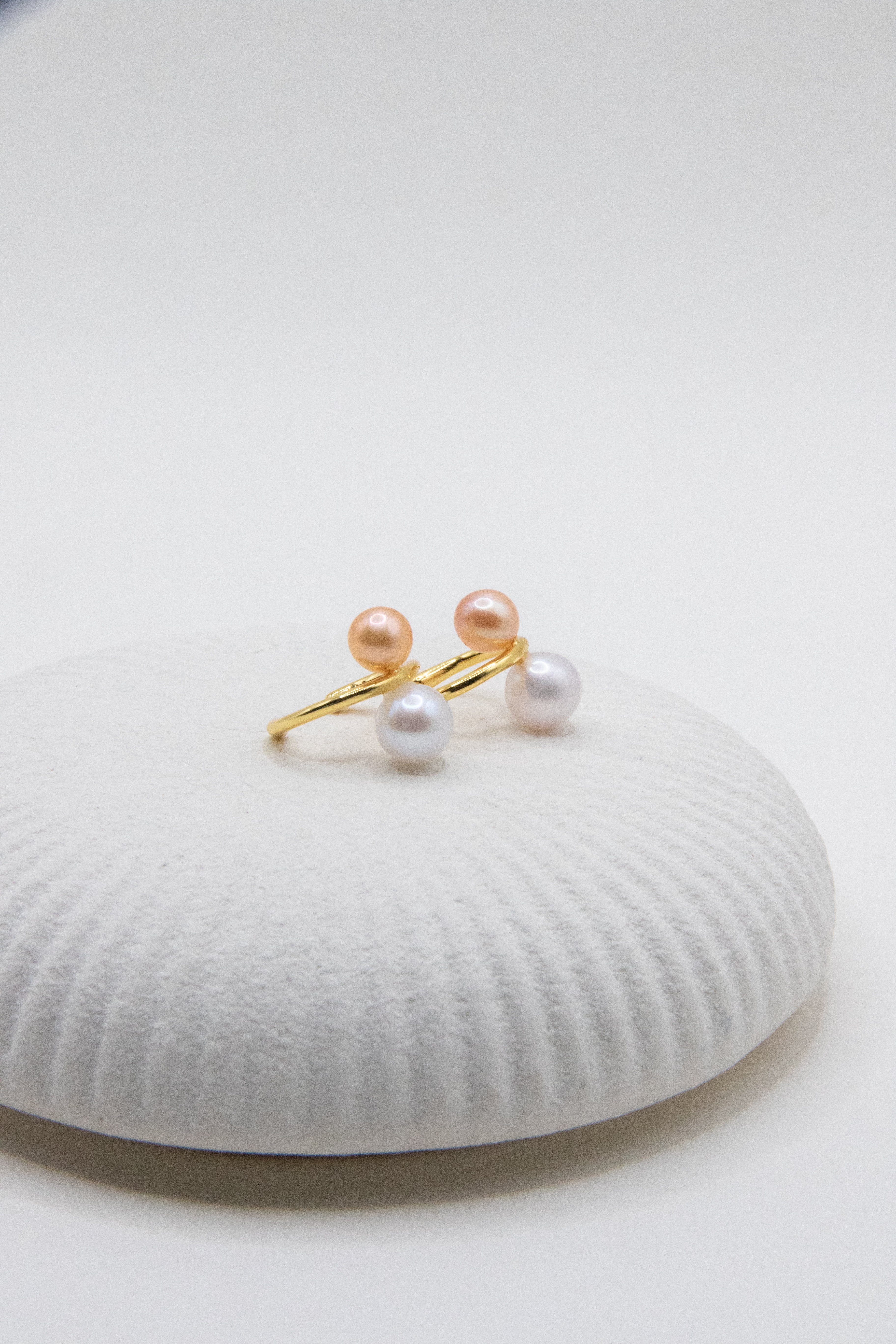 Double pearl ear Cuff-3 colors