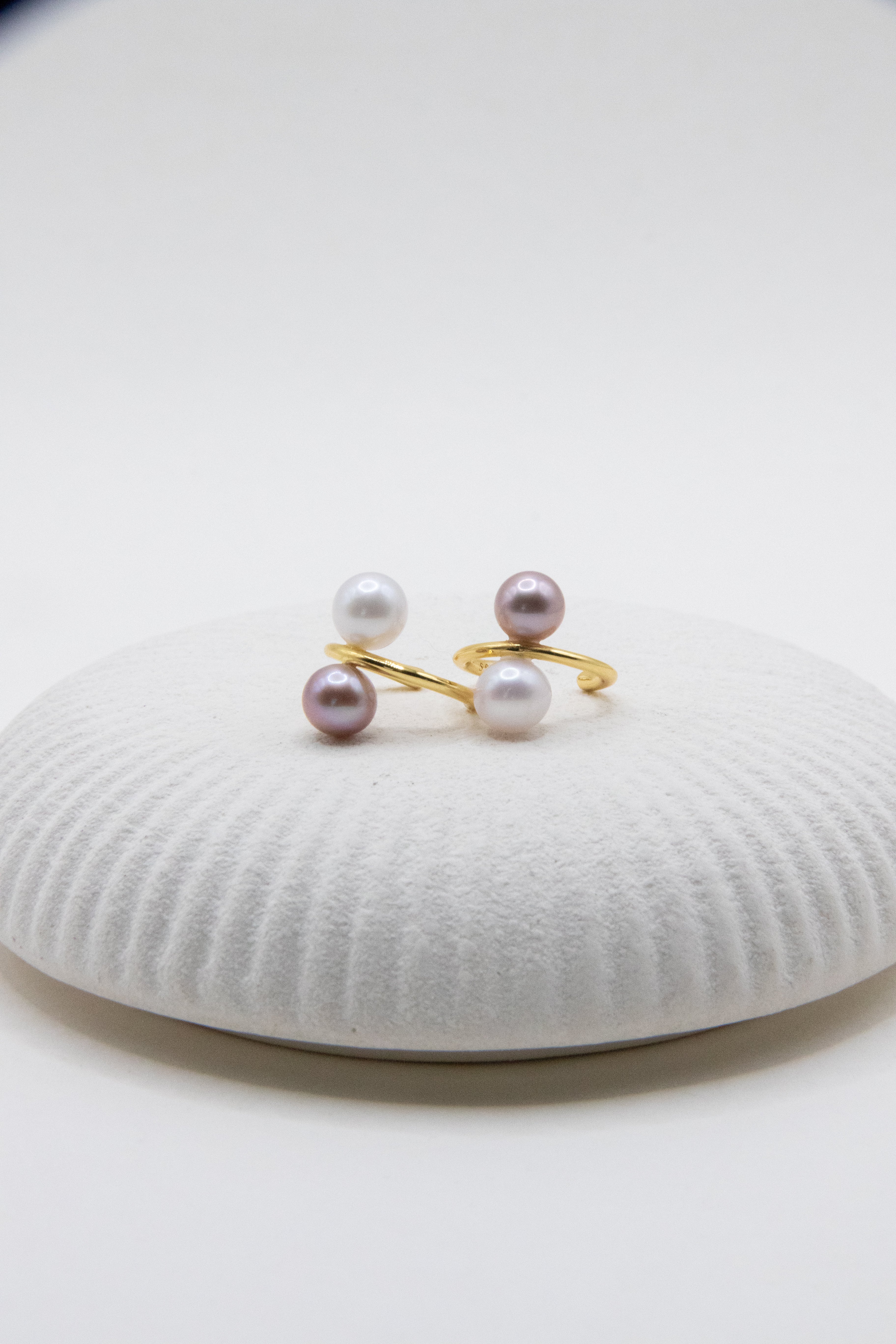 Double pearl ear Cuff-3 colors