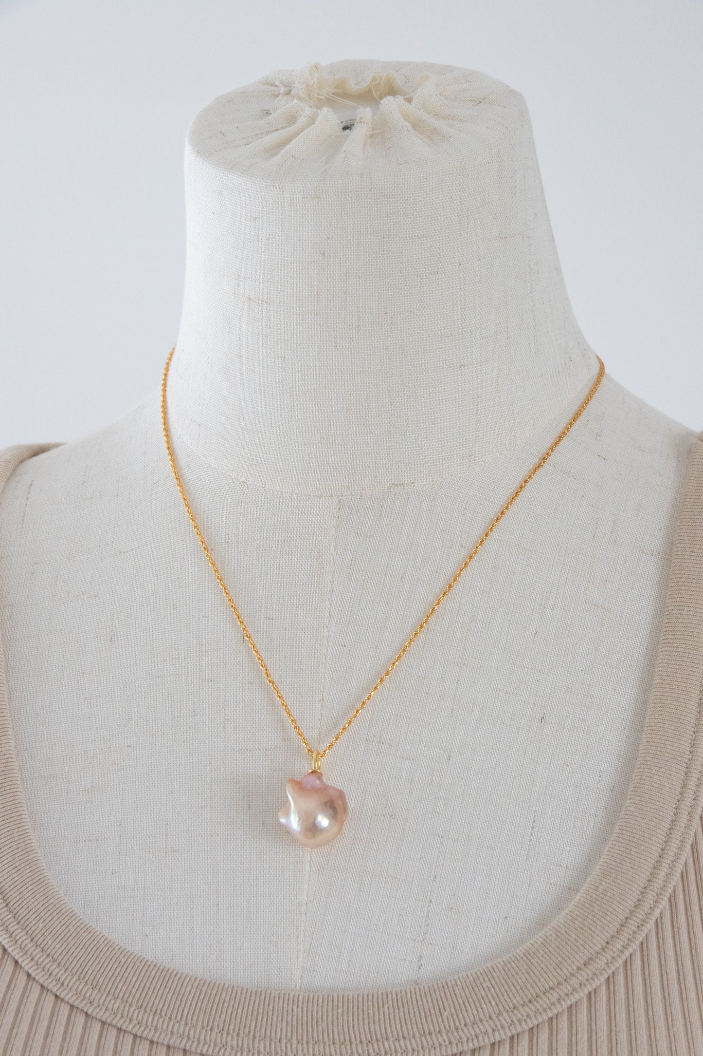 Golden magical peach- flawless unique excellent level baroque pearl necklace set.