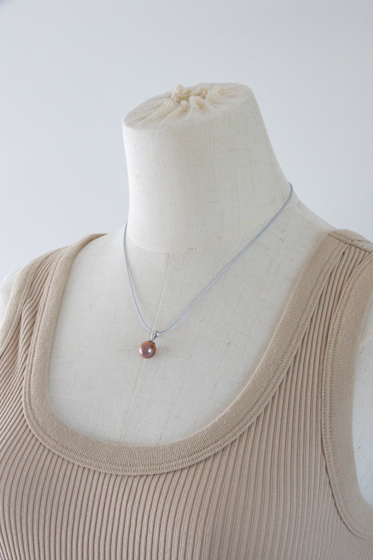 Deep brown drop shaped pearl pendant