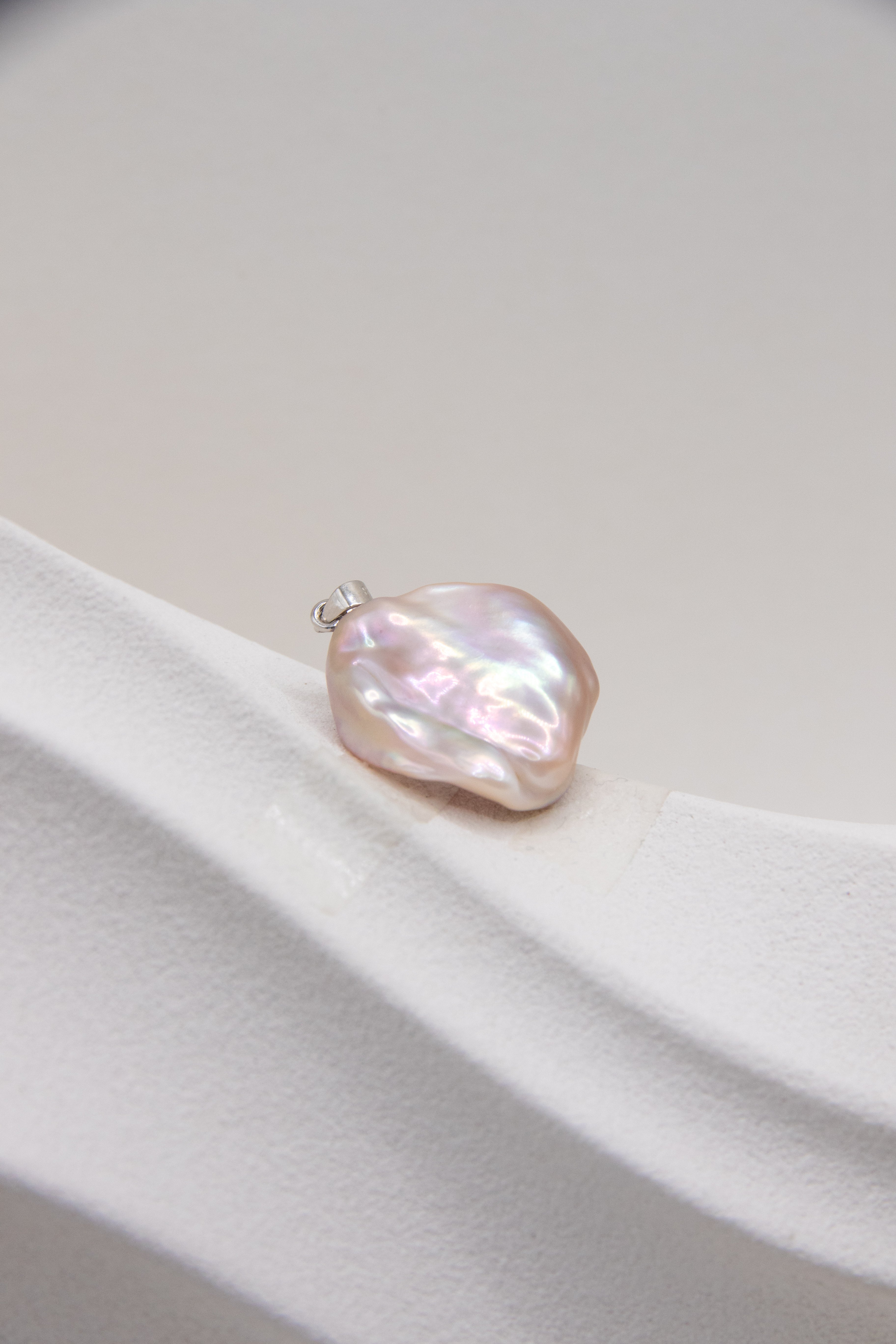 Smooth Lotus Pink Petal Pendant