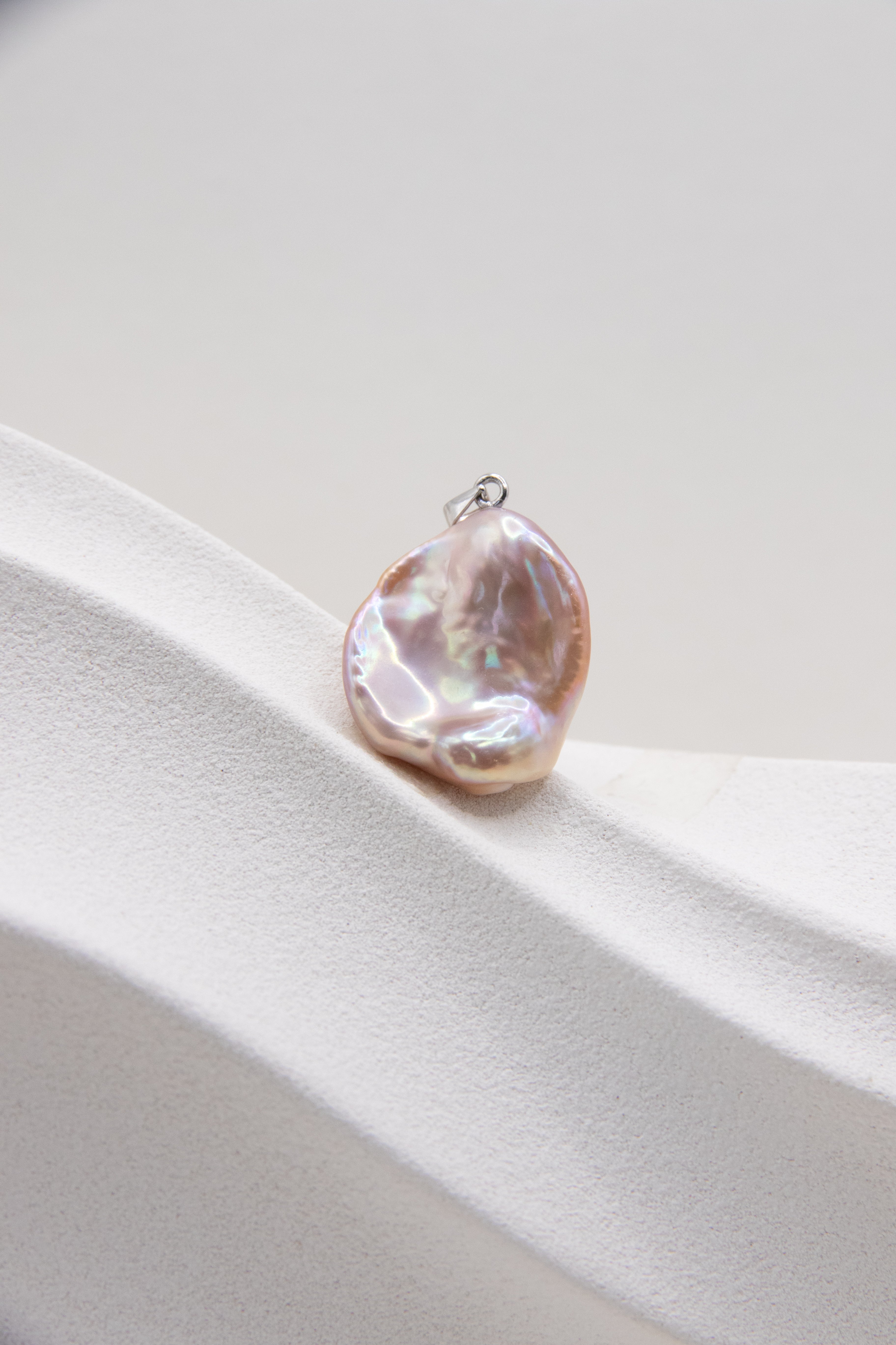 Smooth Lotus Pink Petal Pendant