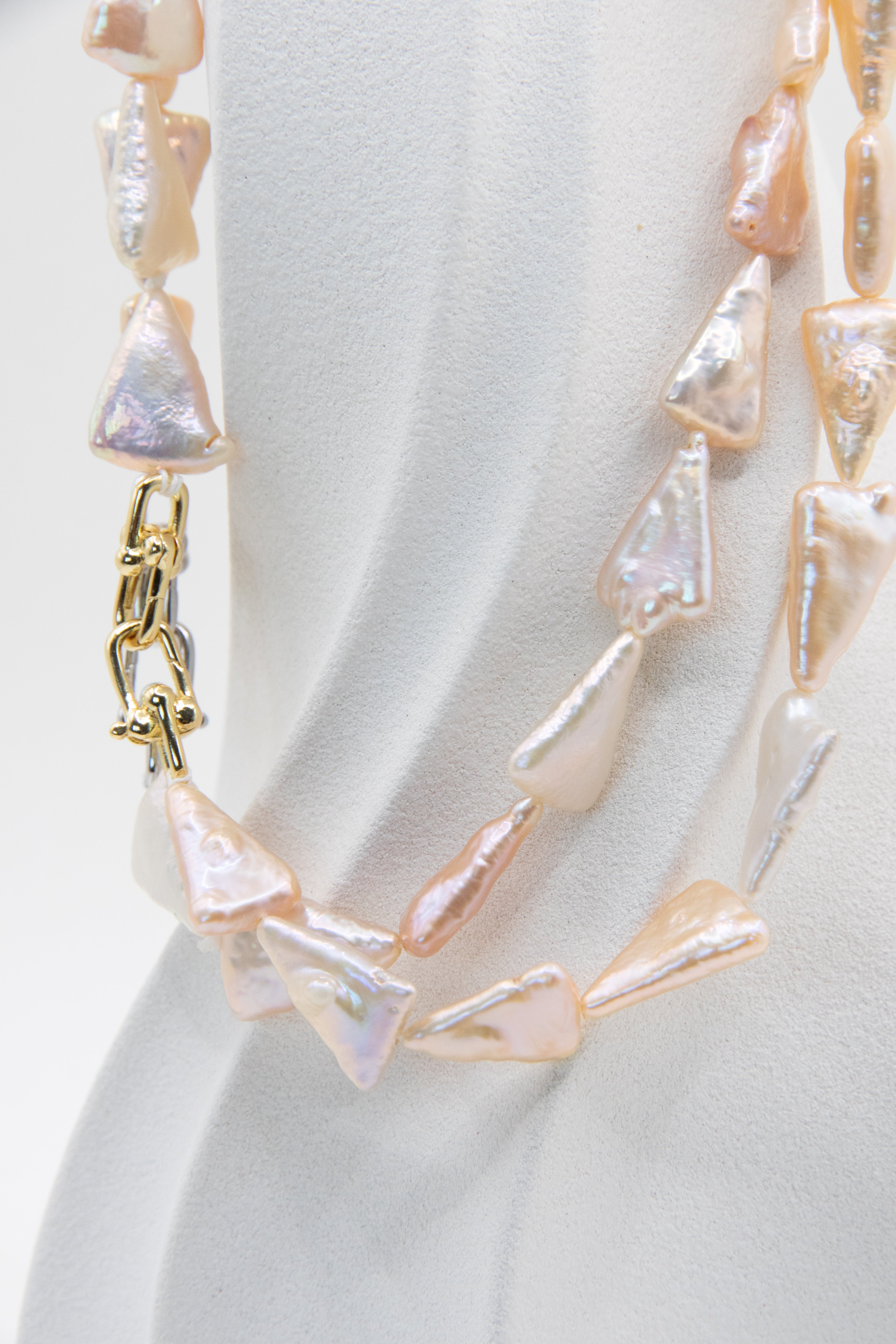Triangle Pearl Necklaces