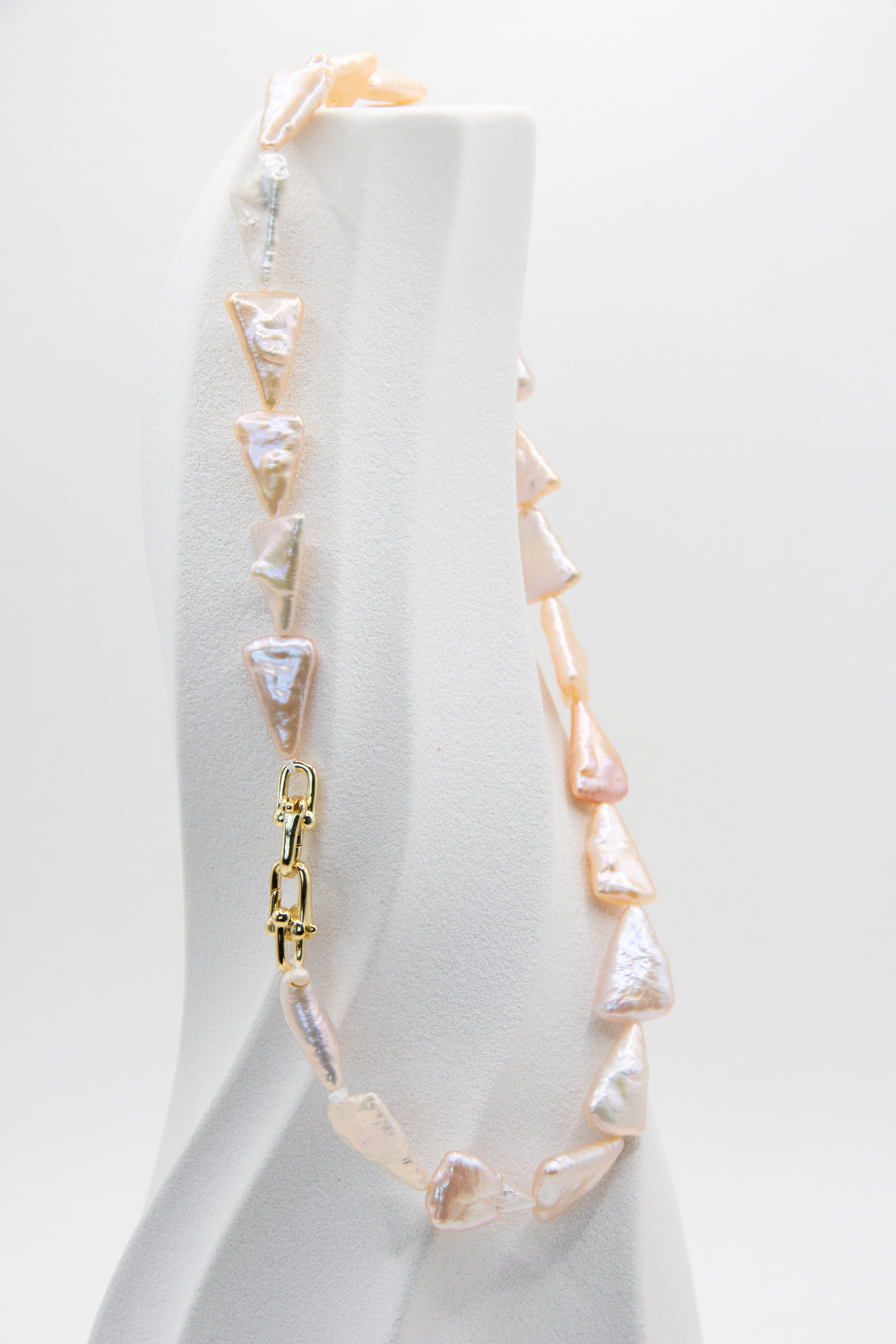 Triangle Pearl Necklaces