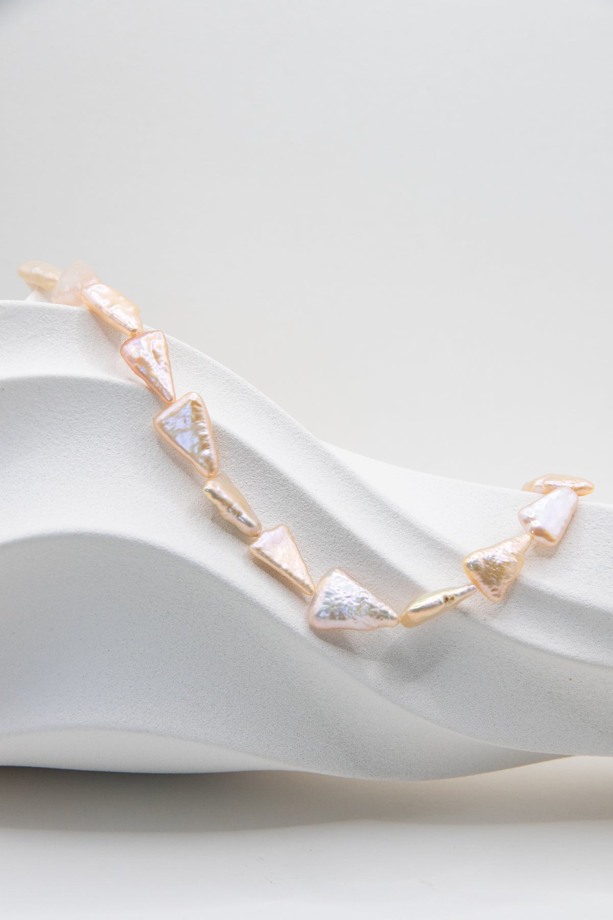 Triangle Pearl Necklaces