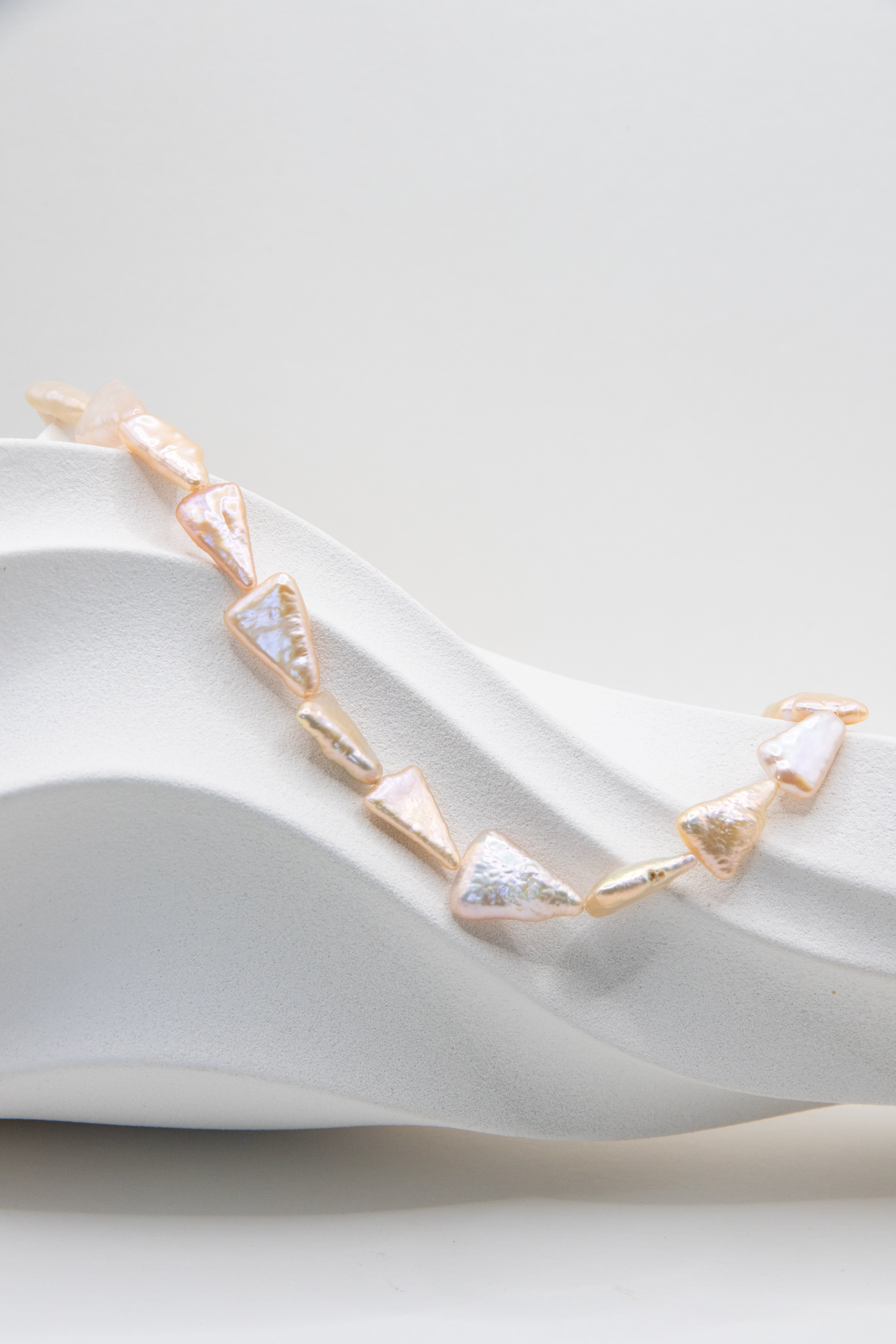 Triangle Pearl Necklaces
