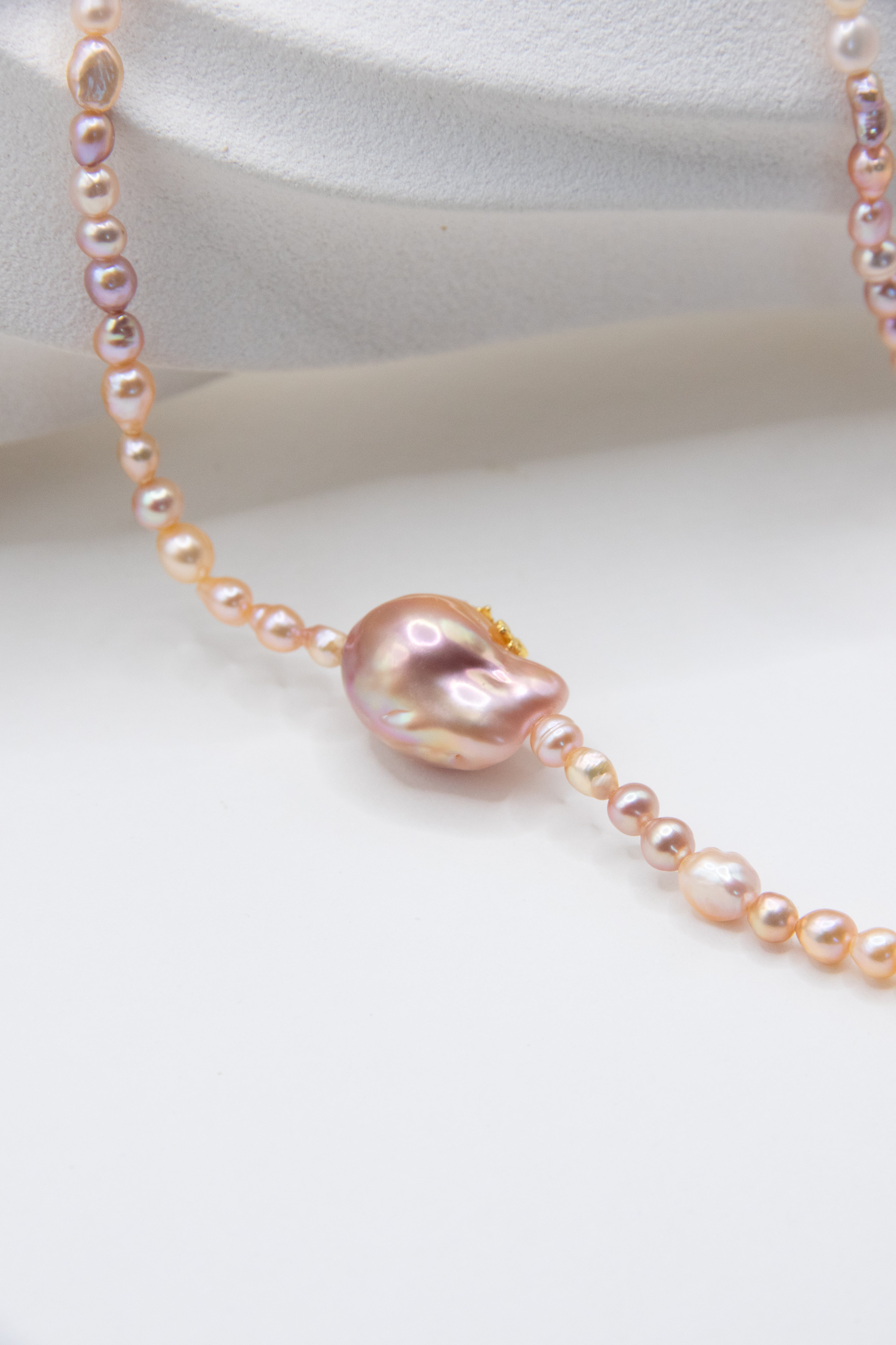 Coral Jelly Short Necklace