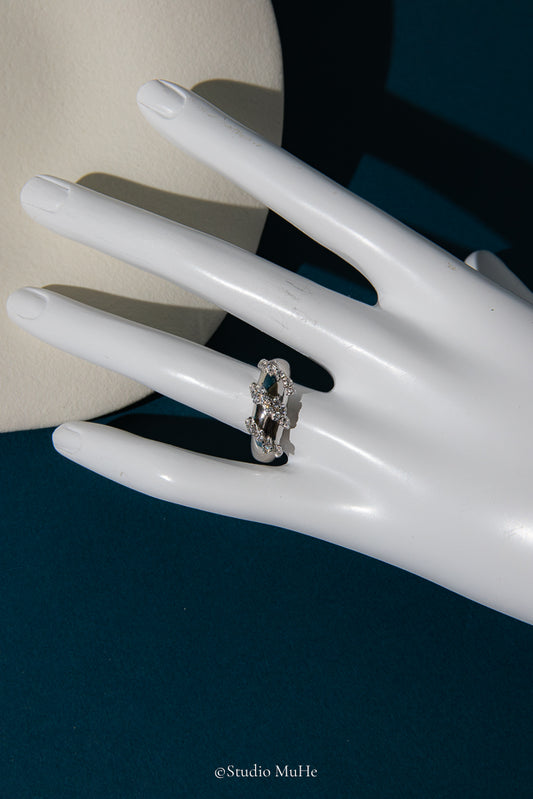 Winter Vines — Rhodium-Plated Sterling Silver Statement Ring