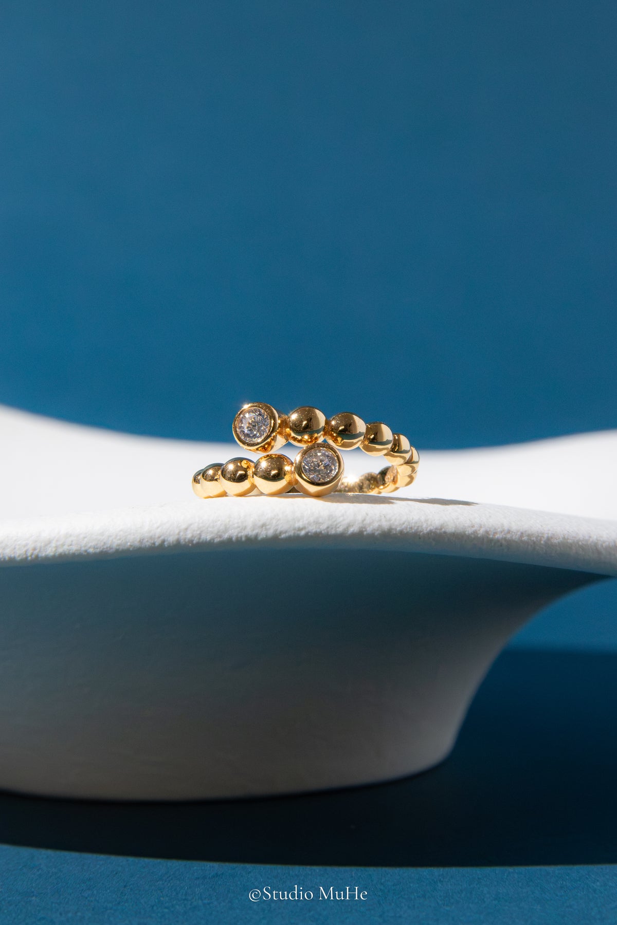 Little Bubbles — 18k Gold-Plated Sterling Silver Adjustable Ring
