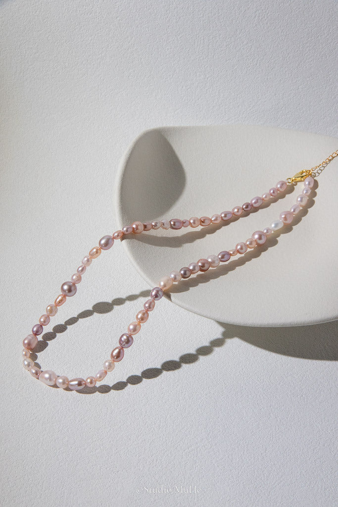 First Pink — Natural Pink Seedless Freshwater Pearl Necklace