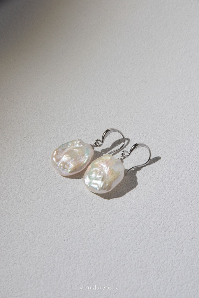 White Petals — White Petal Freshwater Pearl Drop Earrings