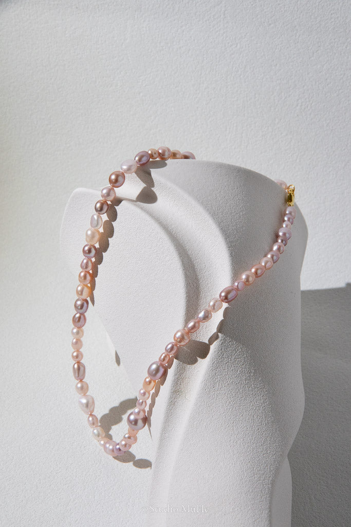 First Pink — Natural Pink Seedless Freshwater Pearl Necklace