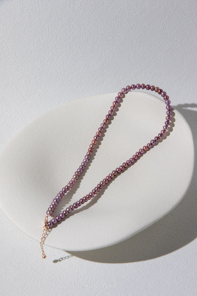 Grape Purple — Natural Purple Double-Layer Freshwater Pearl Bracelet