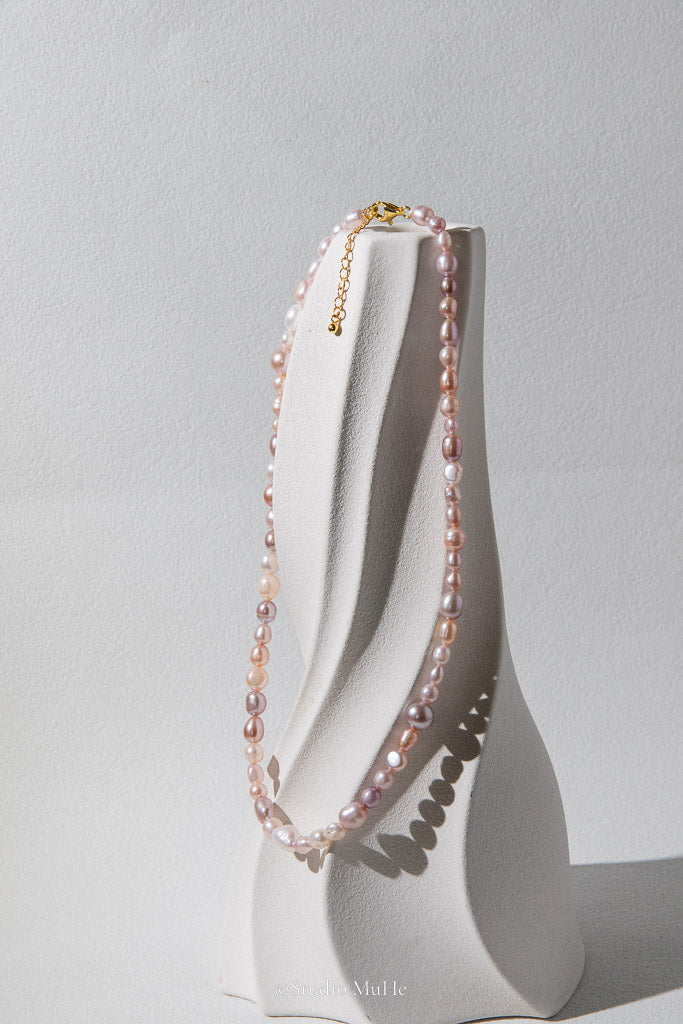 First Pink — Natural Pink Seedless Freshwater Pearl Necklace