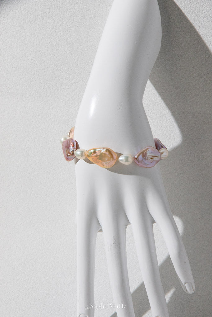 A Little Dream — Multicolour Freshwater Pearl Drop Bracelet