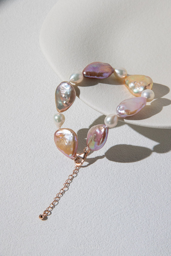 A Little Dream — Multicolour Freshwater Pearl Drop Bracelet