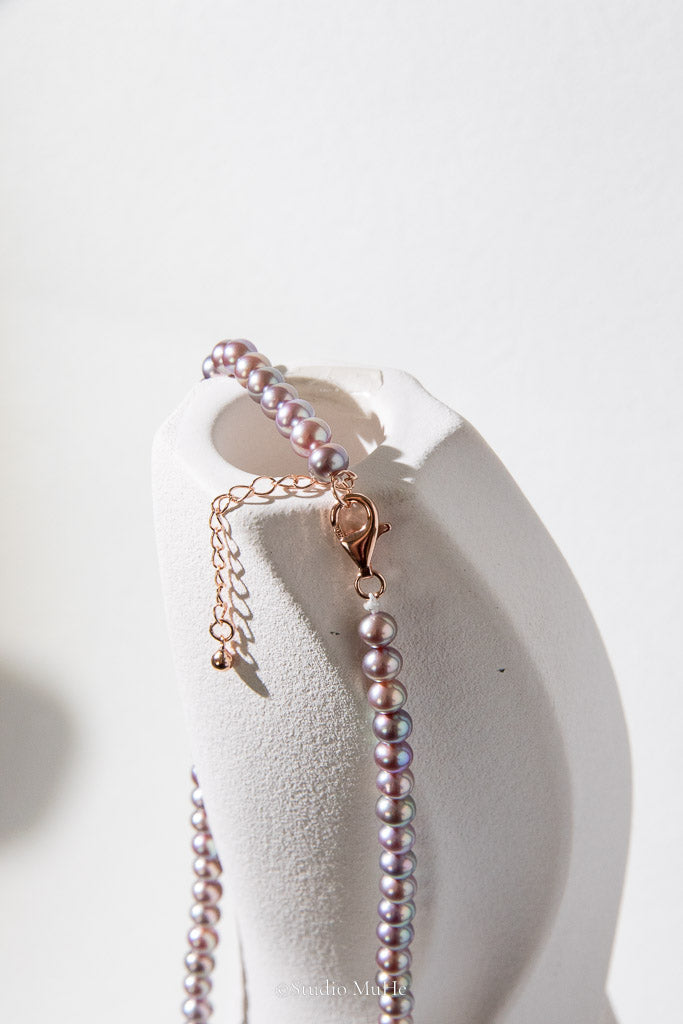 Silver Green — Metallic Freshwater Pearl Necklace