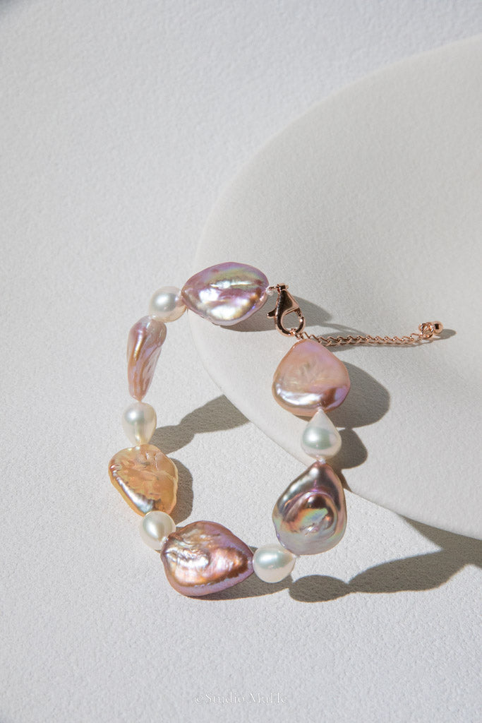 A Little Dream — Multicolour Freshwater Pearl Drop Bracelet