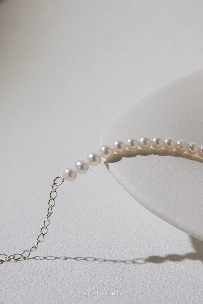 Beautiful Bold Colors — Purple Baroque & White Freshwater Pearl Bracelet