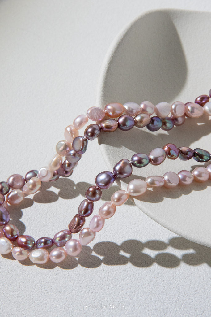 Dancing Pebbles — Natural Colour Seedless Freshwater Pearl Necklace