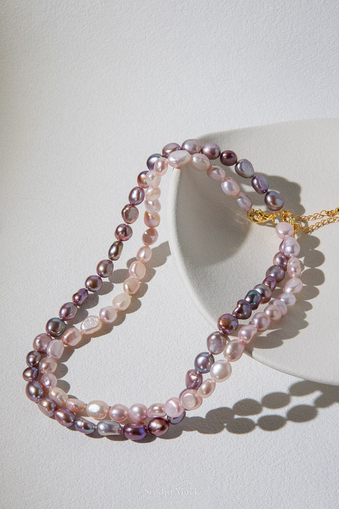 Dancing Pebbles — Natural Colour Seedless Freshwater Pearl Necklace