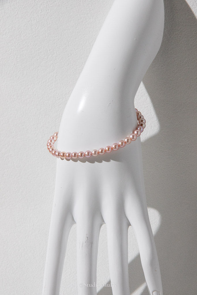 Perfect Peach — Top Quality Natural Pink Freshwater Pearl Bracelet