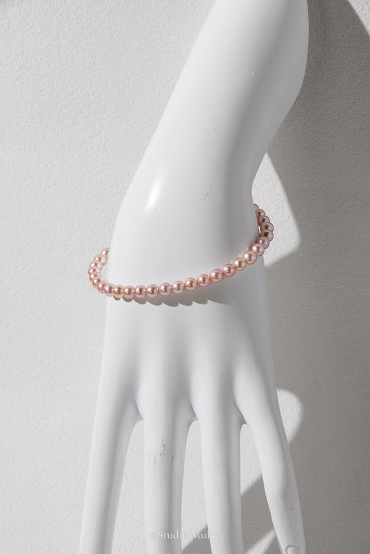 Perfect Peach — Top Quality Natural Pink Freshwater Pearl Bracelet