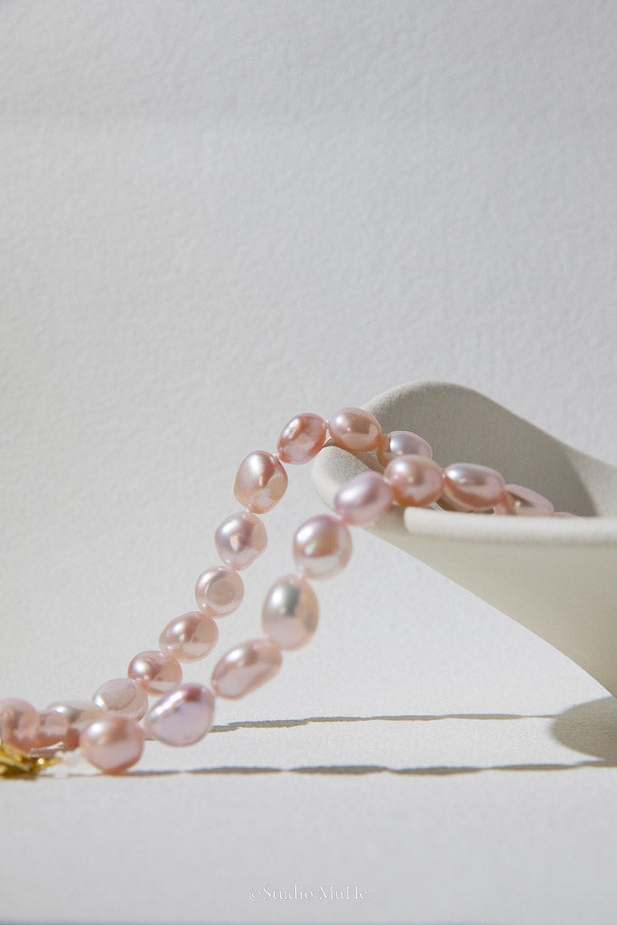 Dancing Pebbles — Natural Colour Seedless Freshwater Pearl Necklace