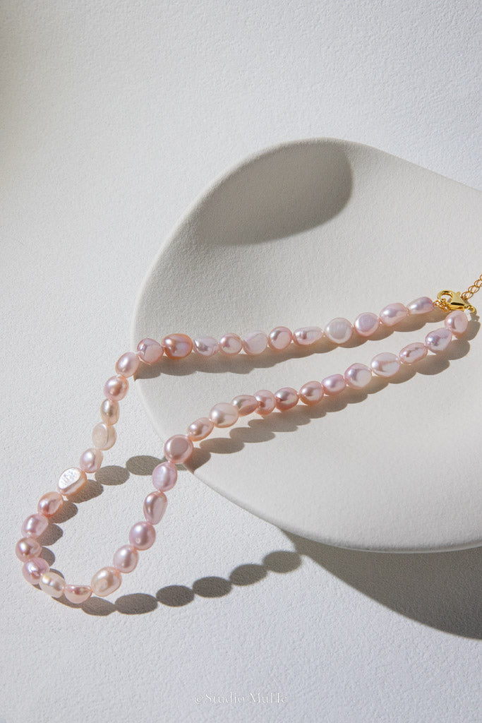 Dancing Pebbles — Natural Colour Seedless Freshwater Pearl Necklace