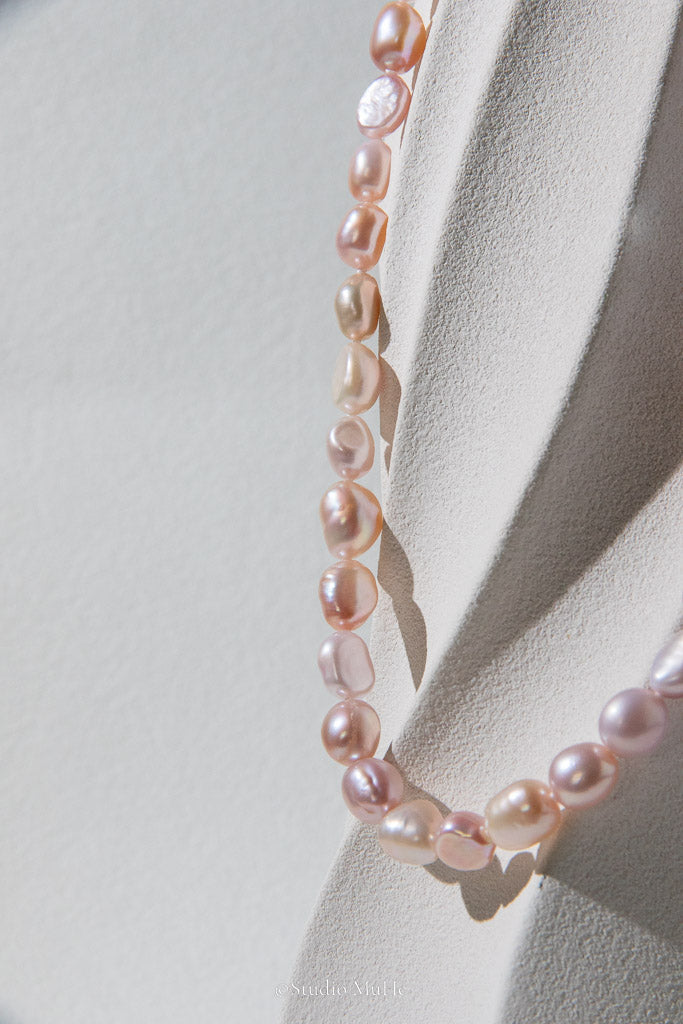 Dancing Pebbles — Natural Colour Seedless Freshwater Pearl Necklace