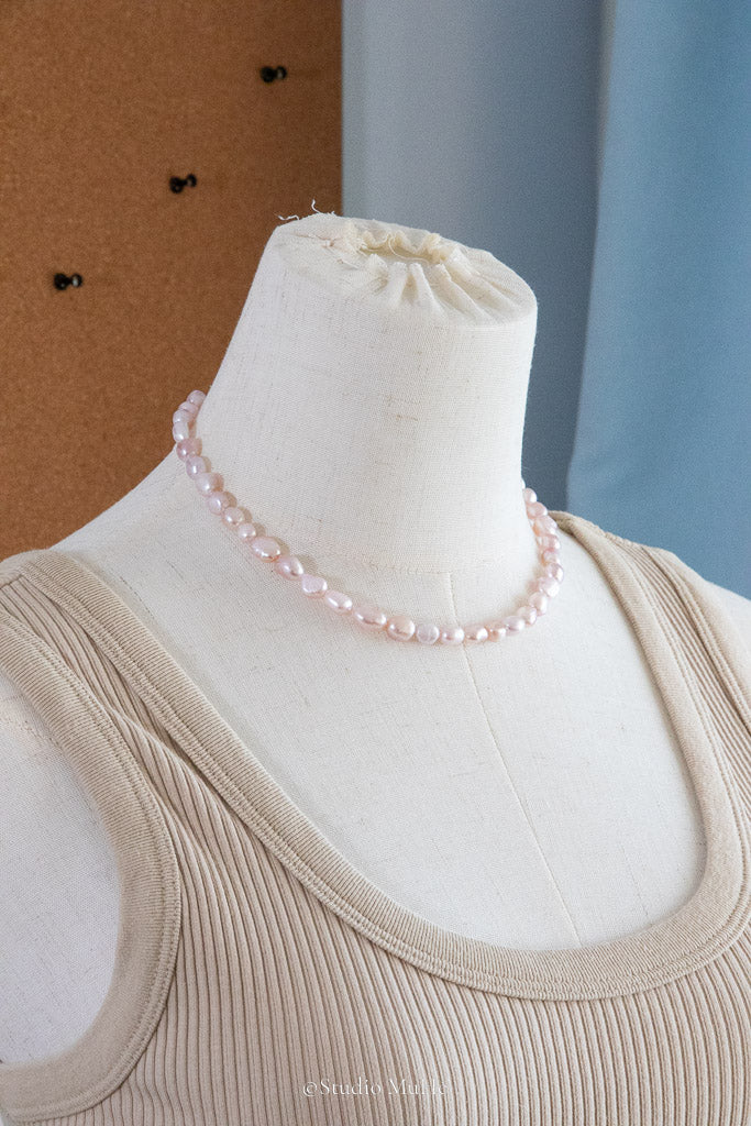 Dancing Pebbles — Natural Colour Seedless Freshwater Pearl Necklace