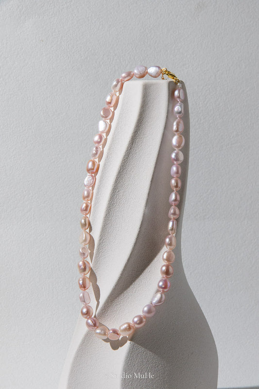 Dancing Pebbles — Natural Colour Seedless Freshwater Pearl Necklace
