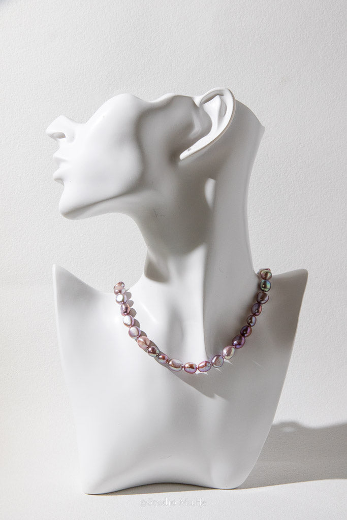 Dancing Pebbles — Natural Colour Seedless Freshwater Pearl Necklace