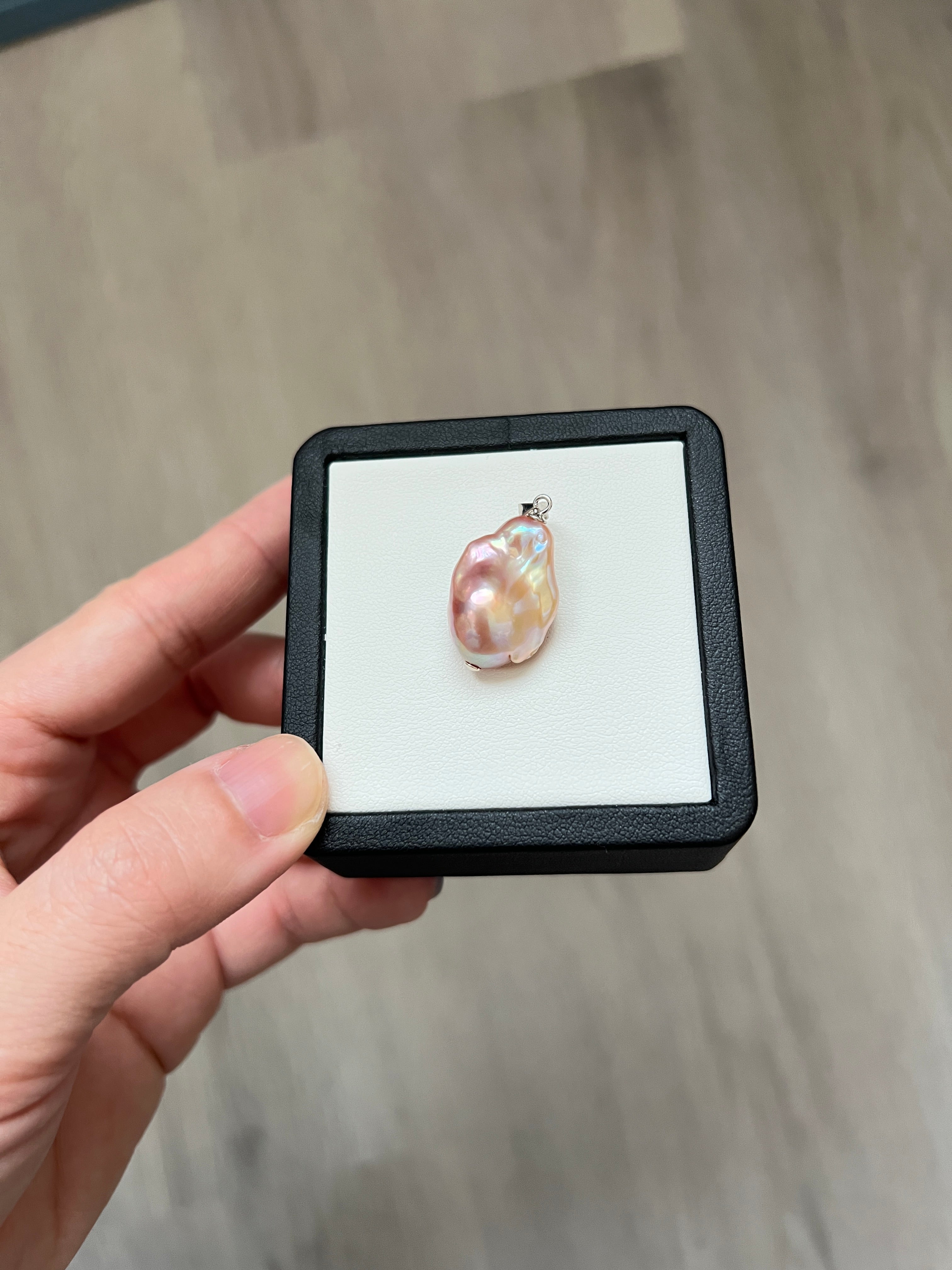 sweet rainbow luster candy pearl pendant