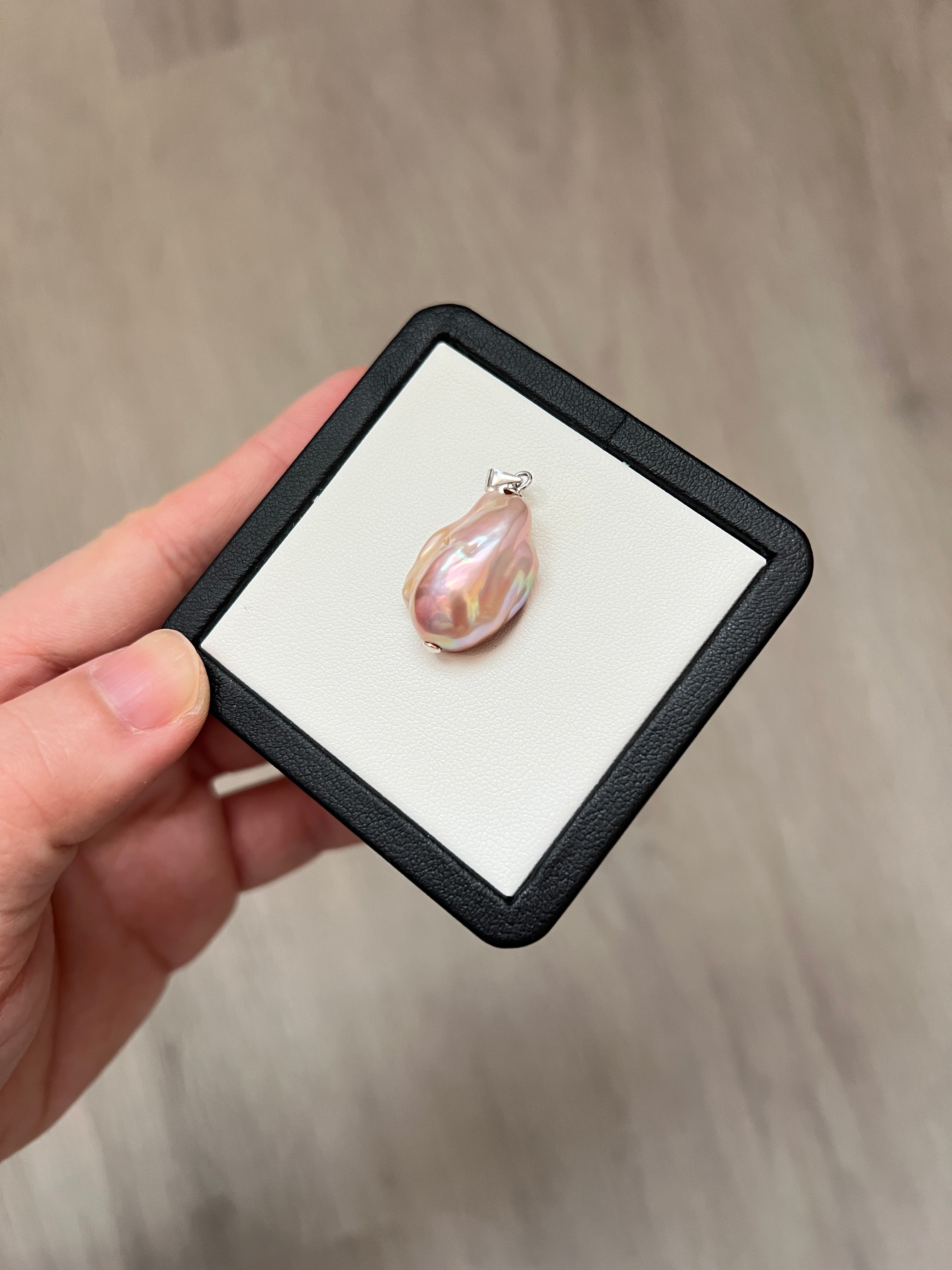 sweet rainbow luster candy pearl pendant