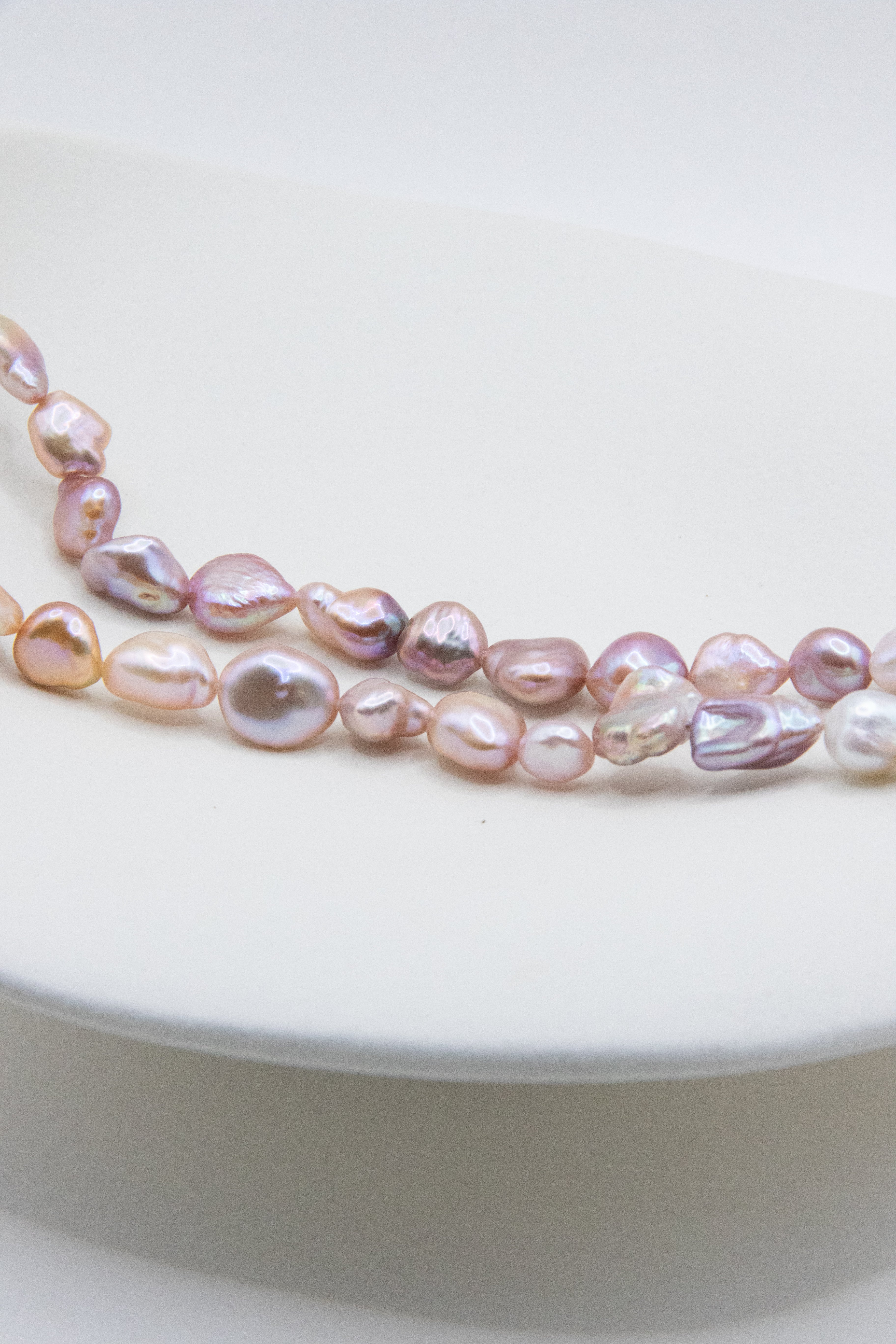 River Pebbles-Colorful Pearl necklace