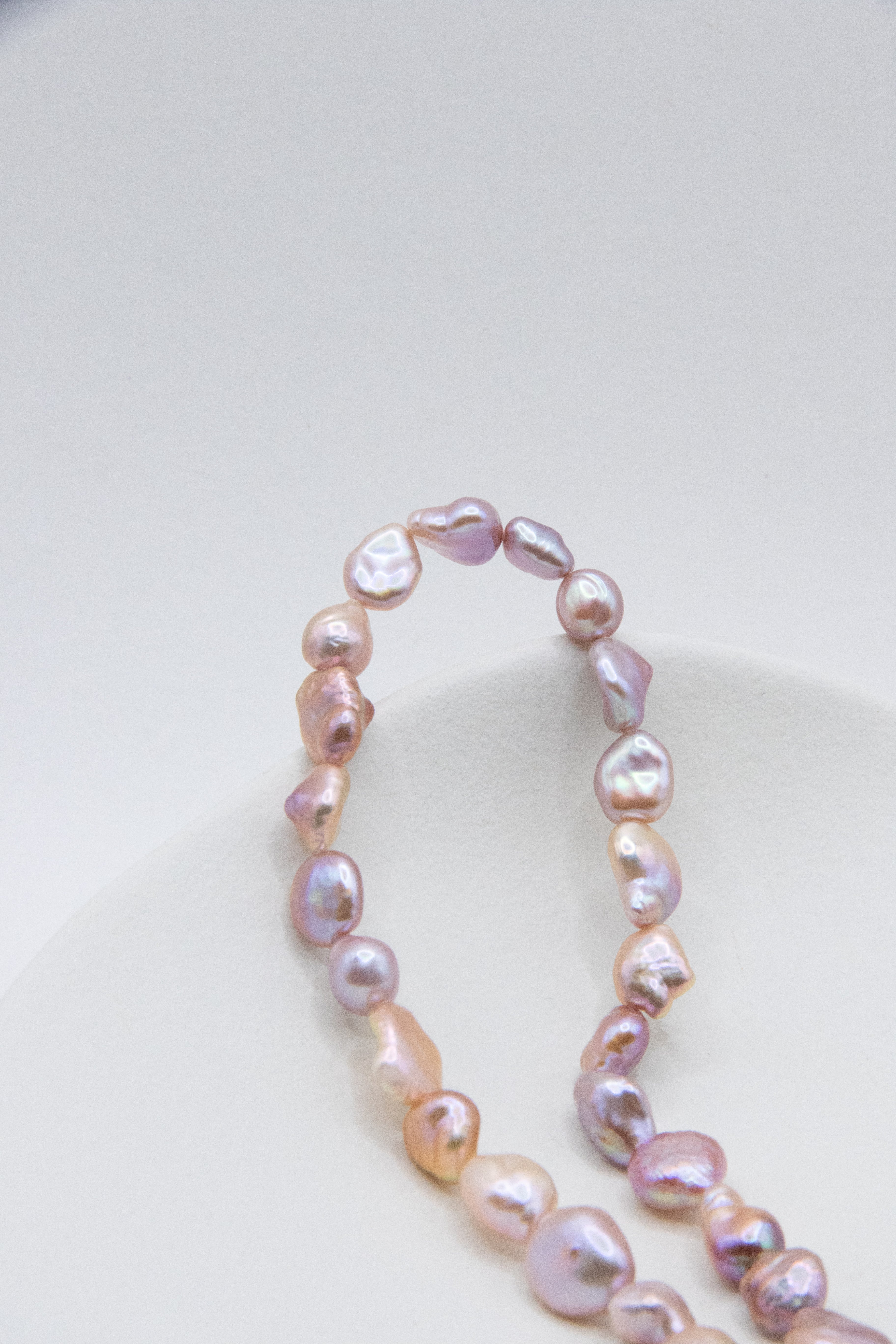 River Pebbles-Colorful Pearl necklace