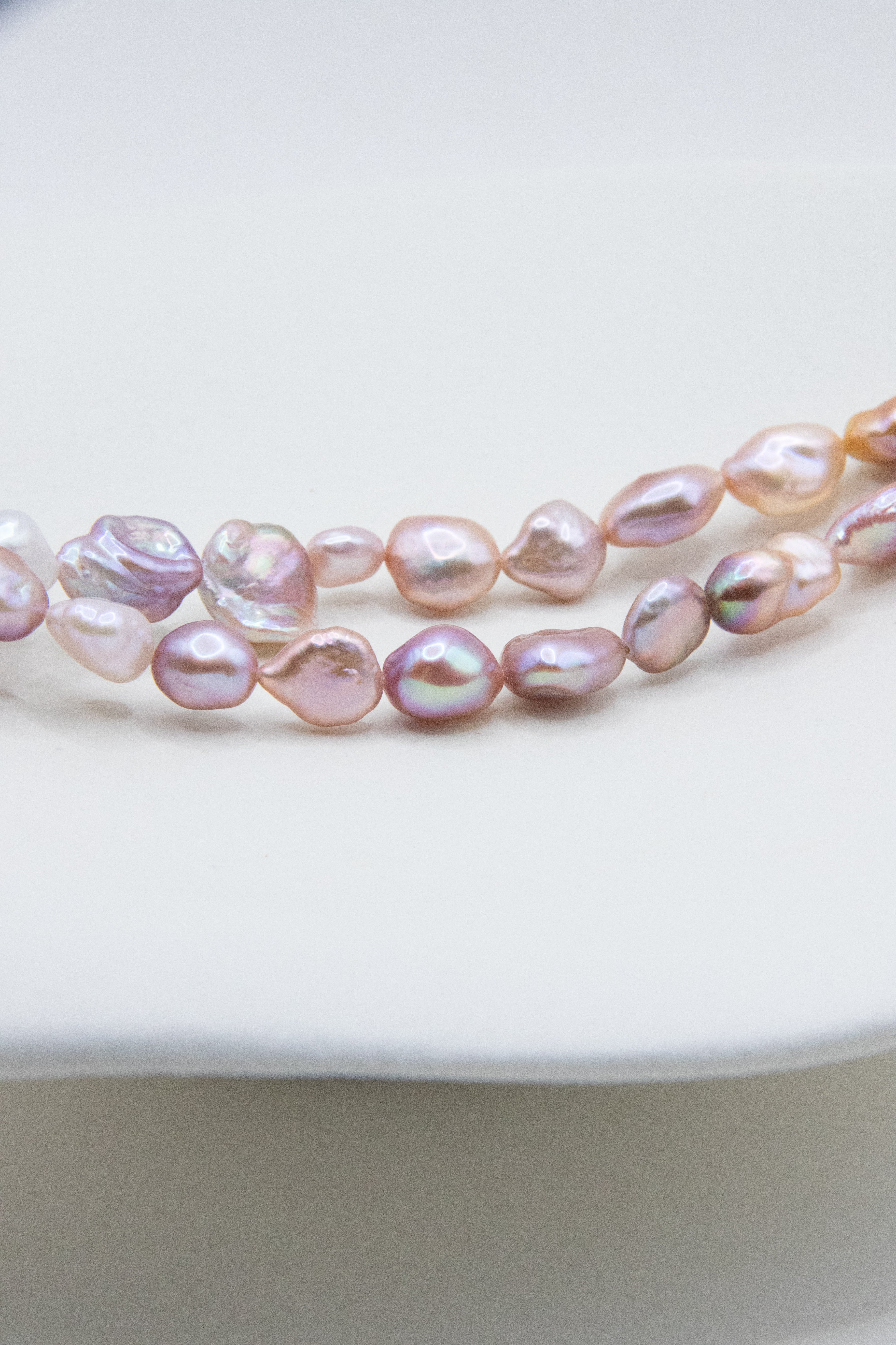 River Pebbles-Colorful Pearl necklace