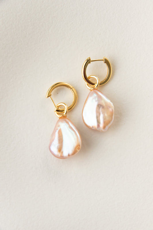 Golden Dreamy Flat drop earring