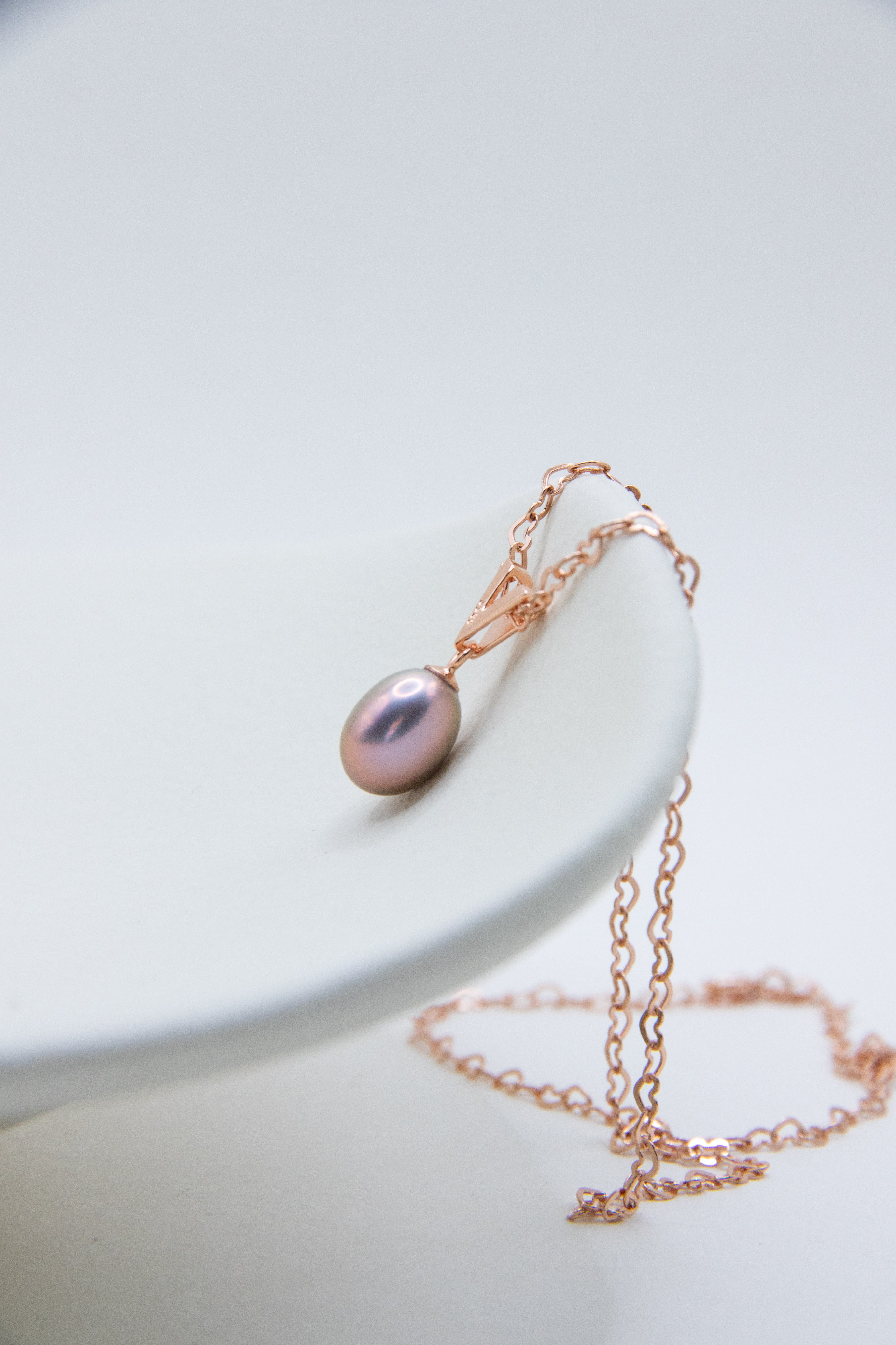 excellent level drop pearl-Rosegold Heart Nr.1