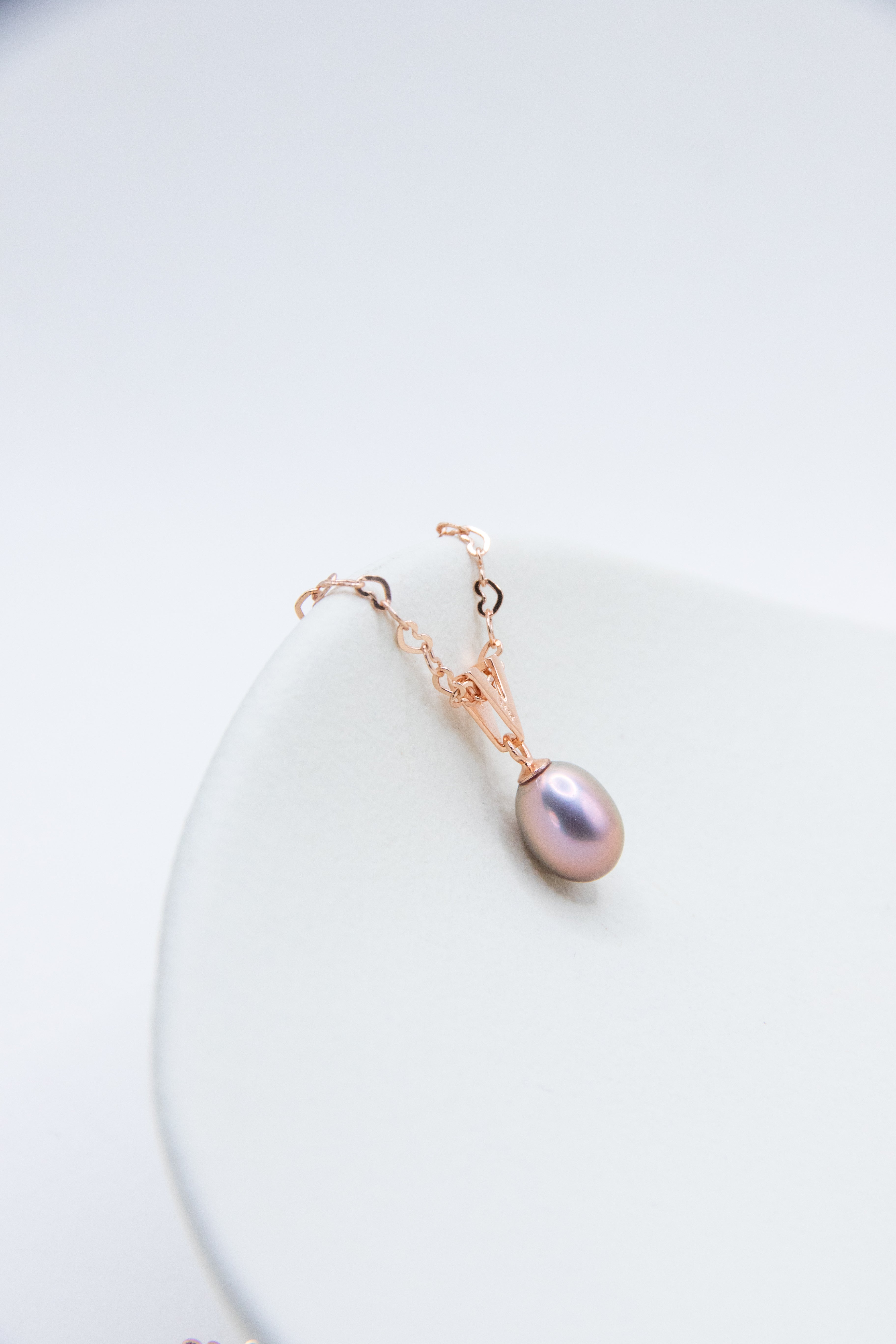 excellent level drop pearl-Rosegold Heart Nr.1