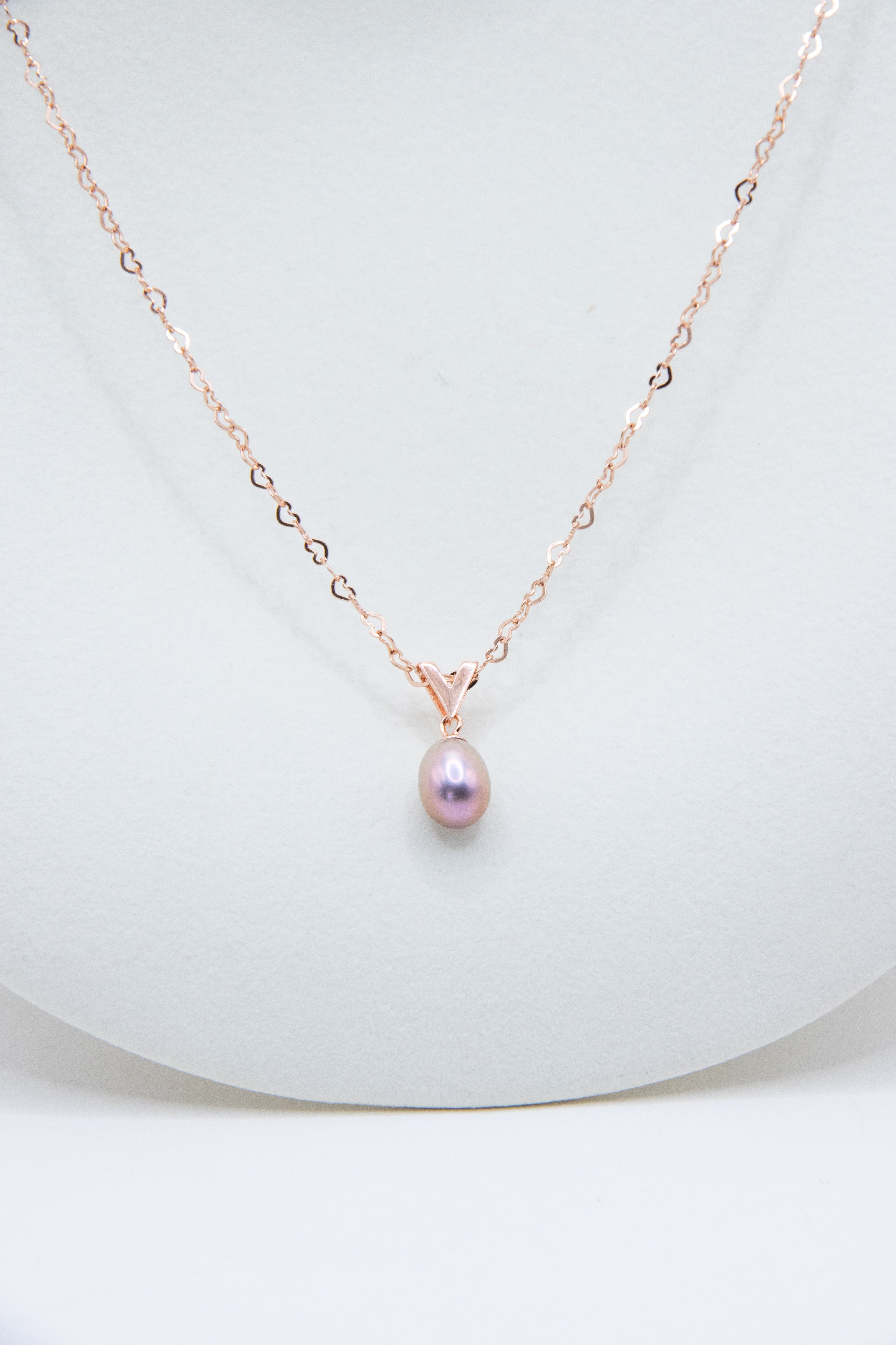 excellent level drop pearl-Rosegold Heart Nr.1