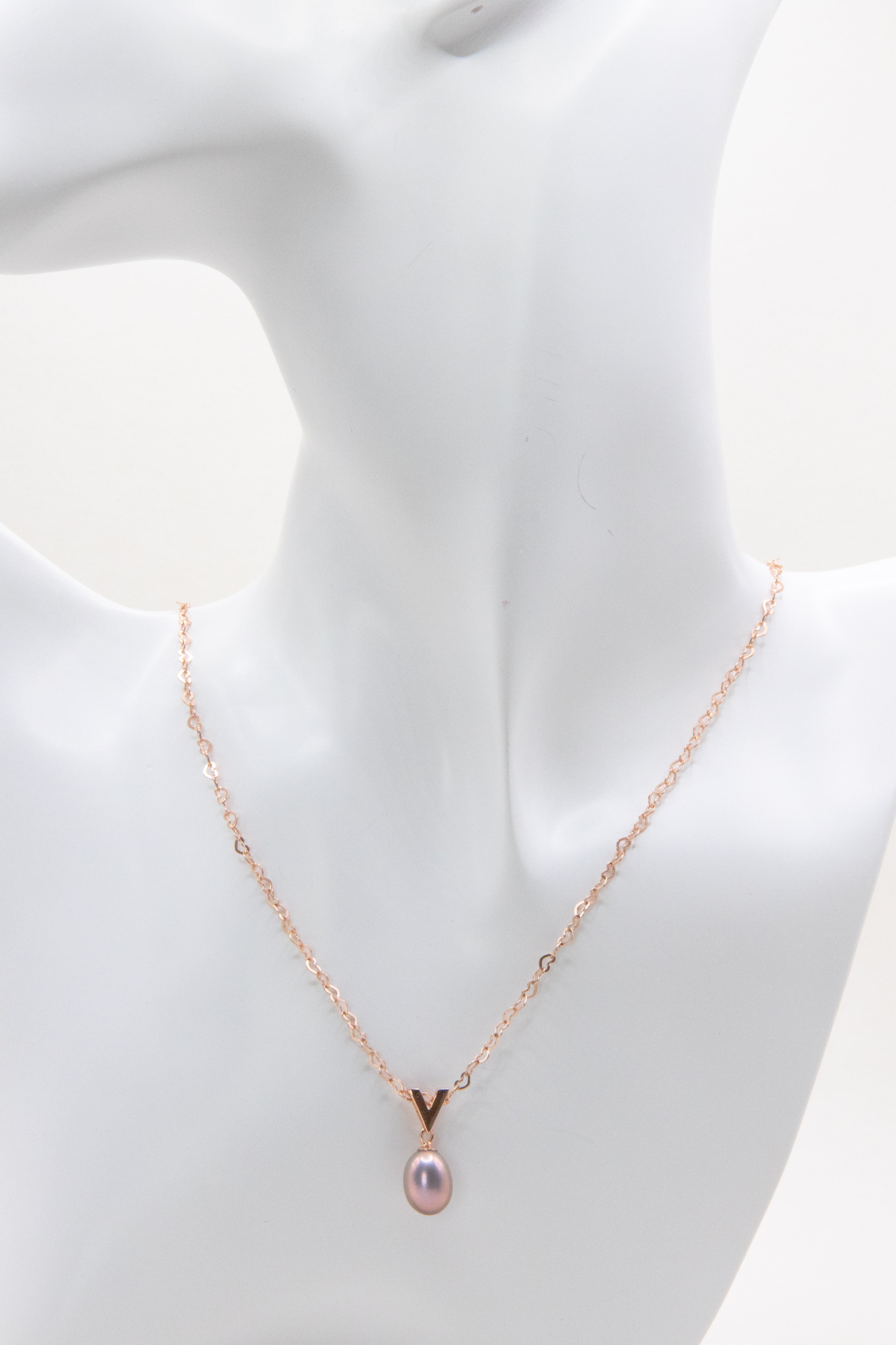 excellent level drop pearl-Rosegold Heart Nr.1
