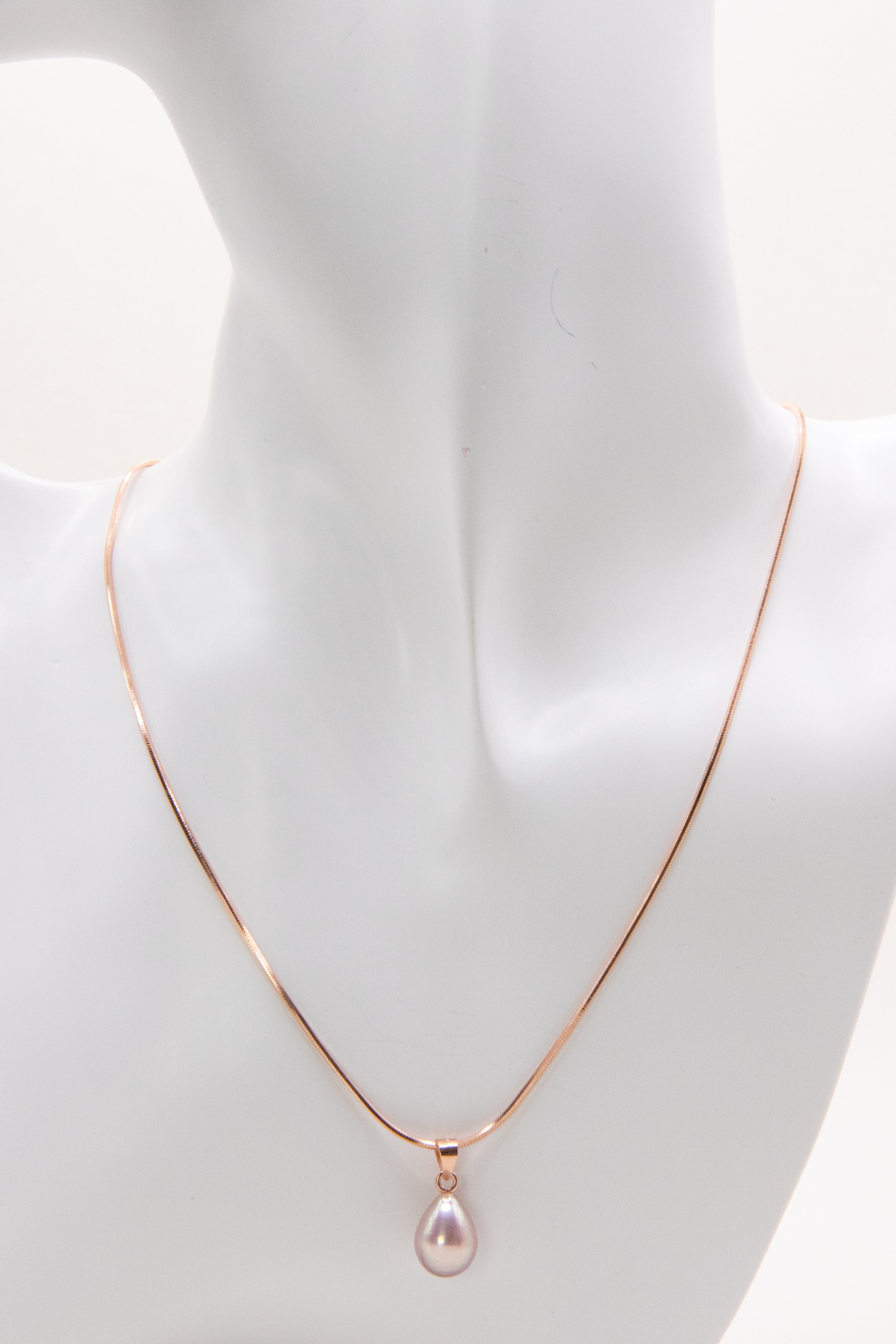Modern rose-Excellent level rose gold drop pearls