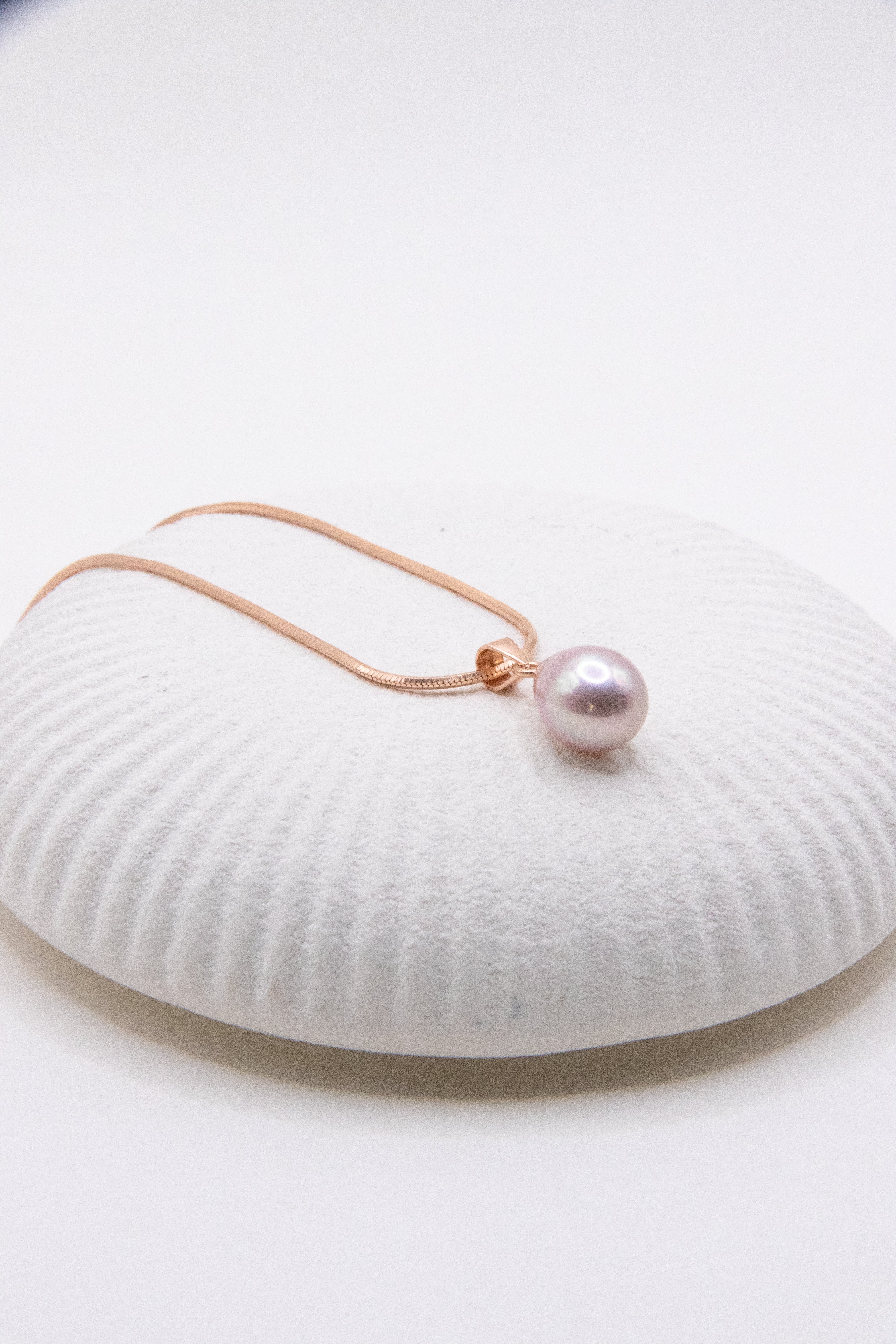 Modern rose-Excellent level rose gold drop pearls