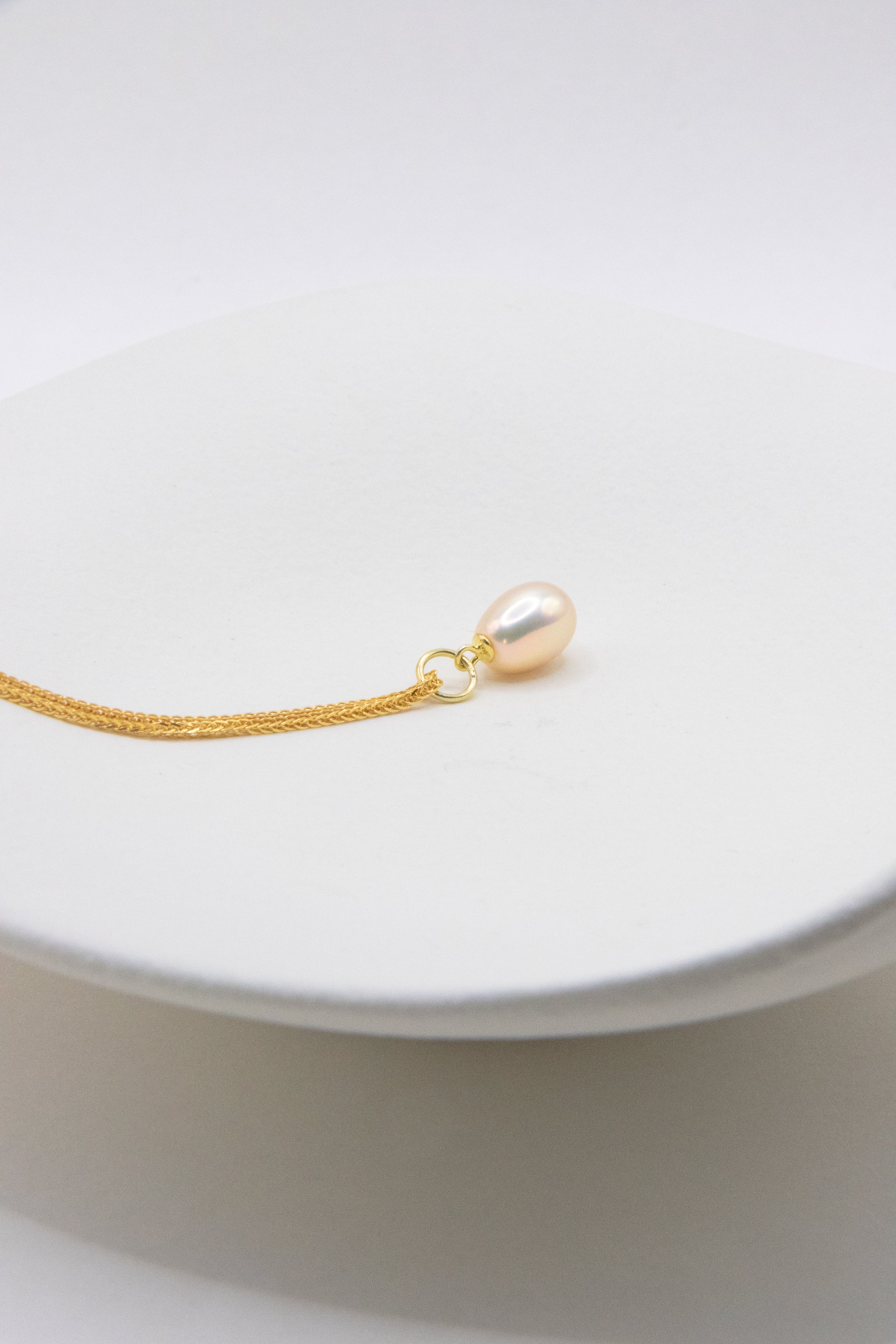 60cm long golden Drop Necklace-Crystal clear excellent level.
