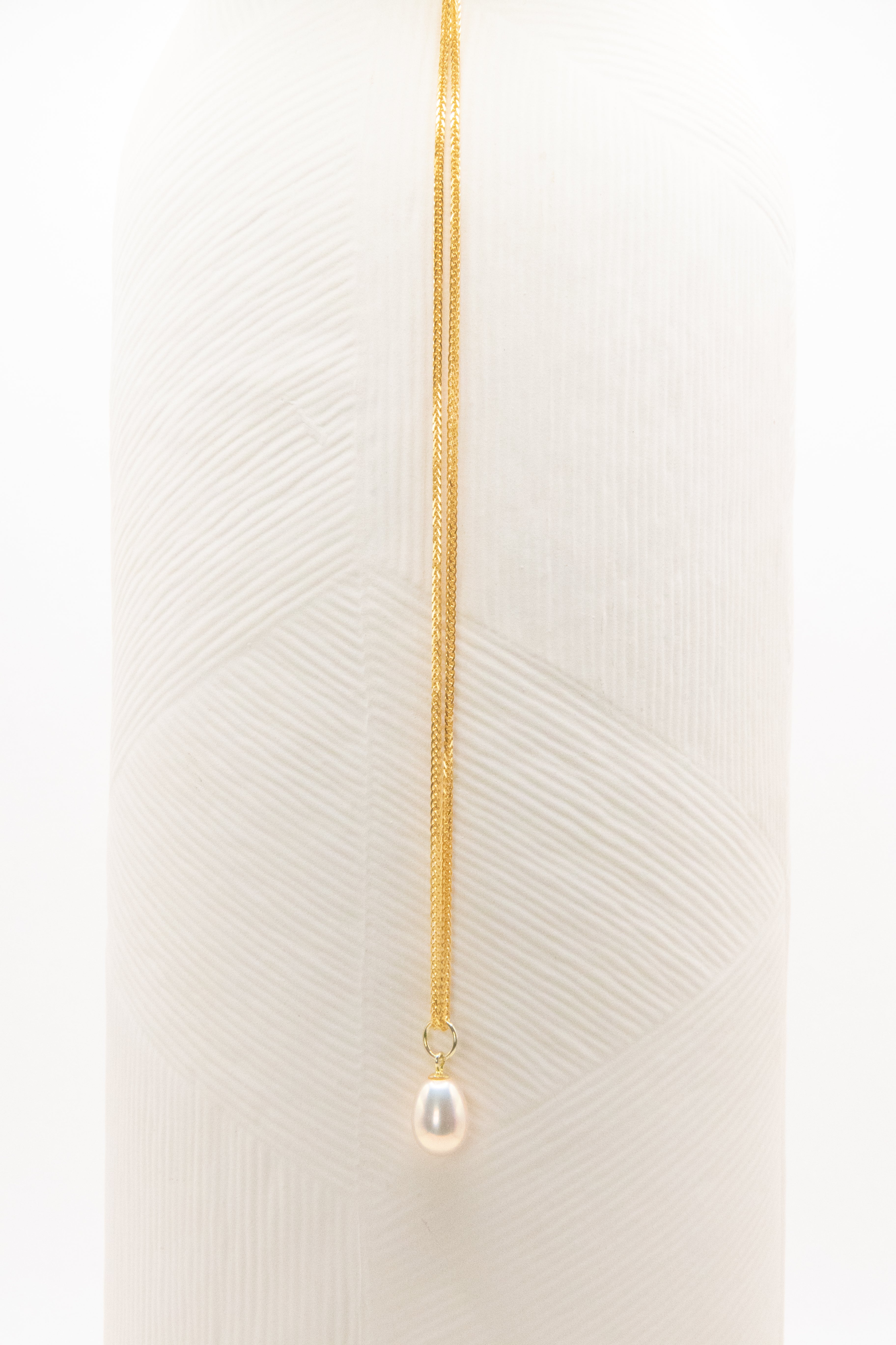 60cm long golden Drop Necklace-Crystal clear excellent level.