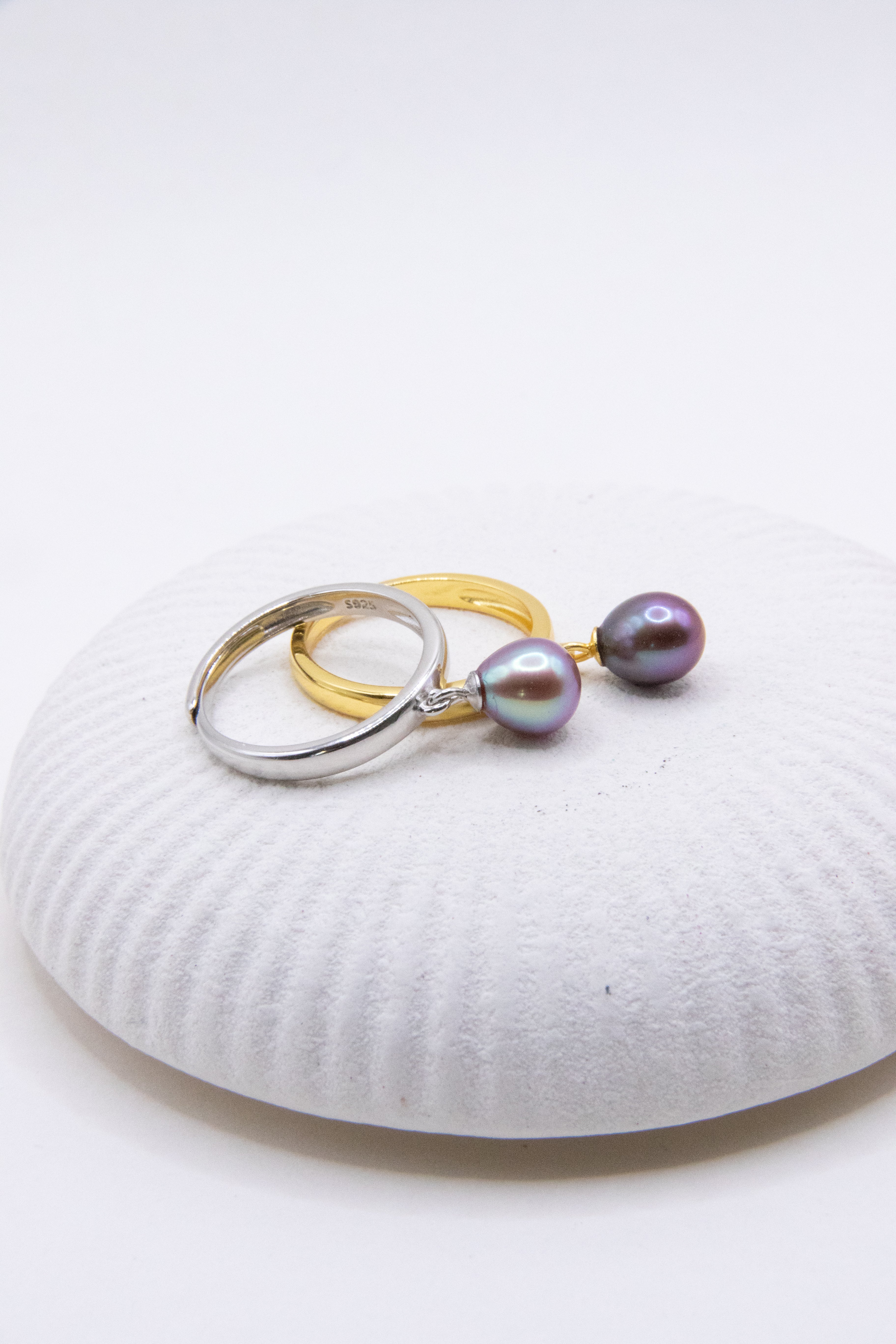 Dancing purple ring-Silver and Golden